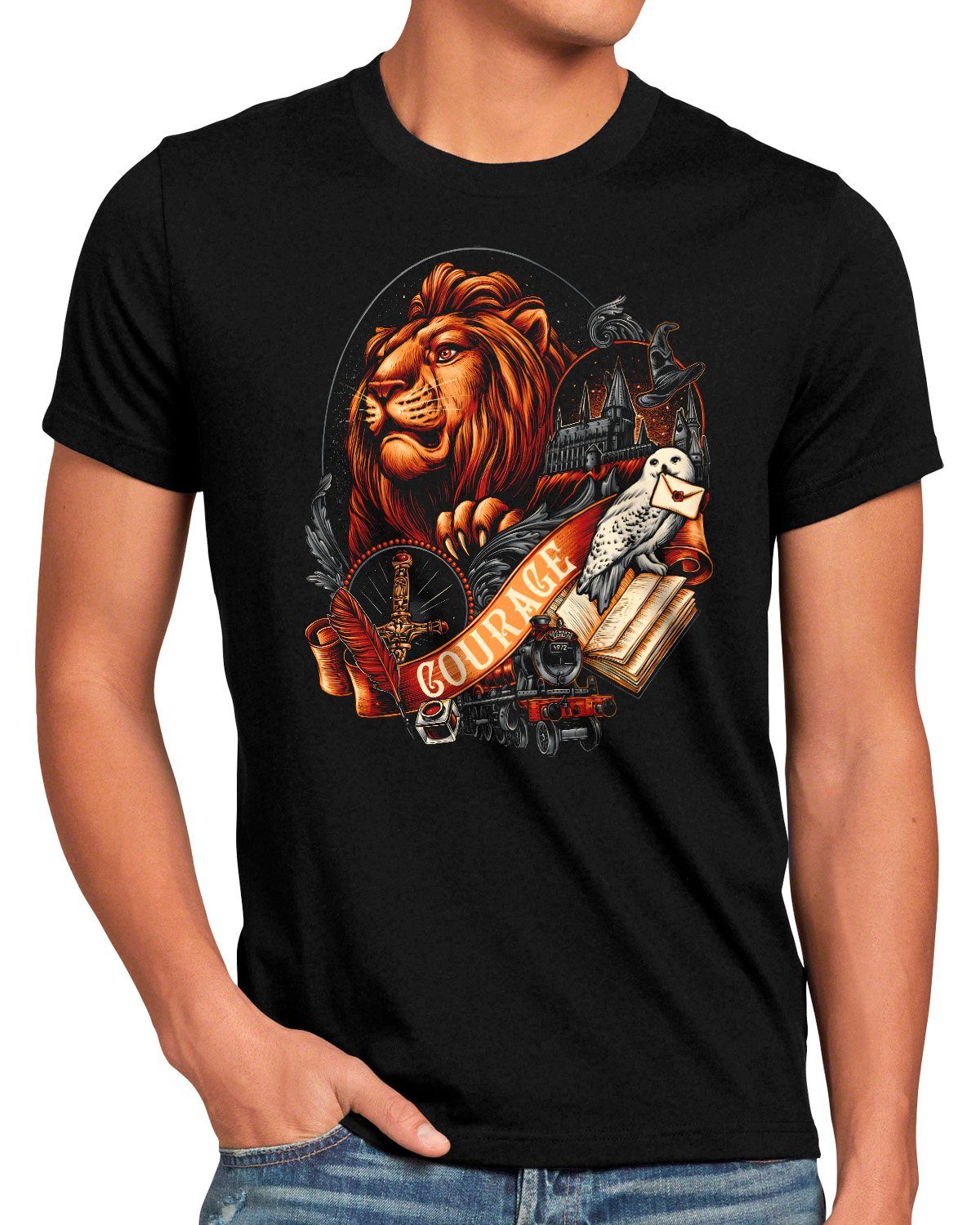 style3 T-Shirt Courage potter harry hogwarts ravenclaw hufflepuff slytherin