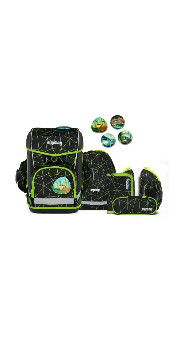 ergobag Schulranzen cubo light Set (6-tlg., 5-teiliges Set), wiegt nur 780g