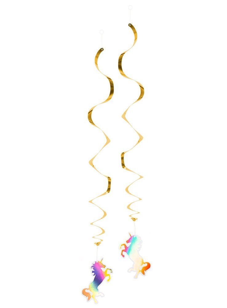 Boland Luftschlange 2 Einhorn Dekospiralen, Feiern mit fabelhaften Wesen: fantastische Deko für Geburtstage und M