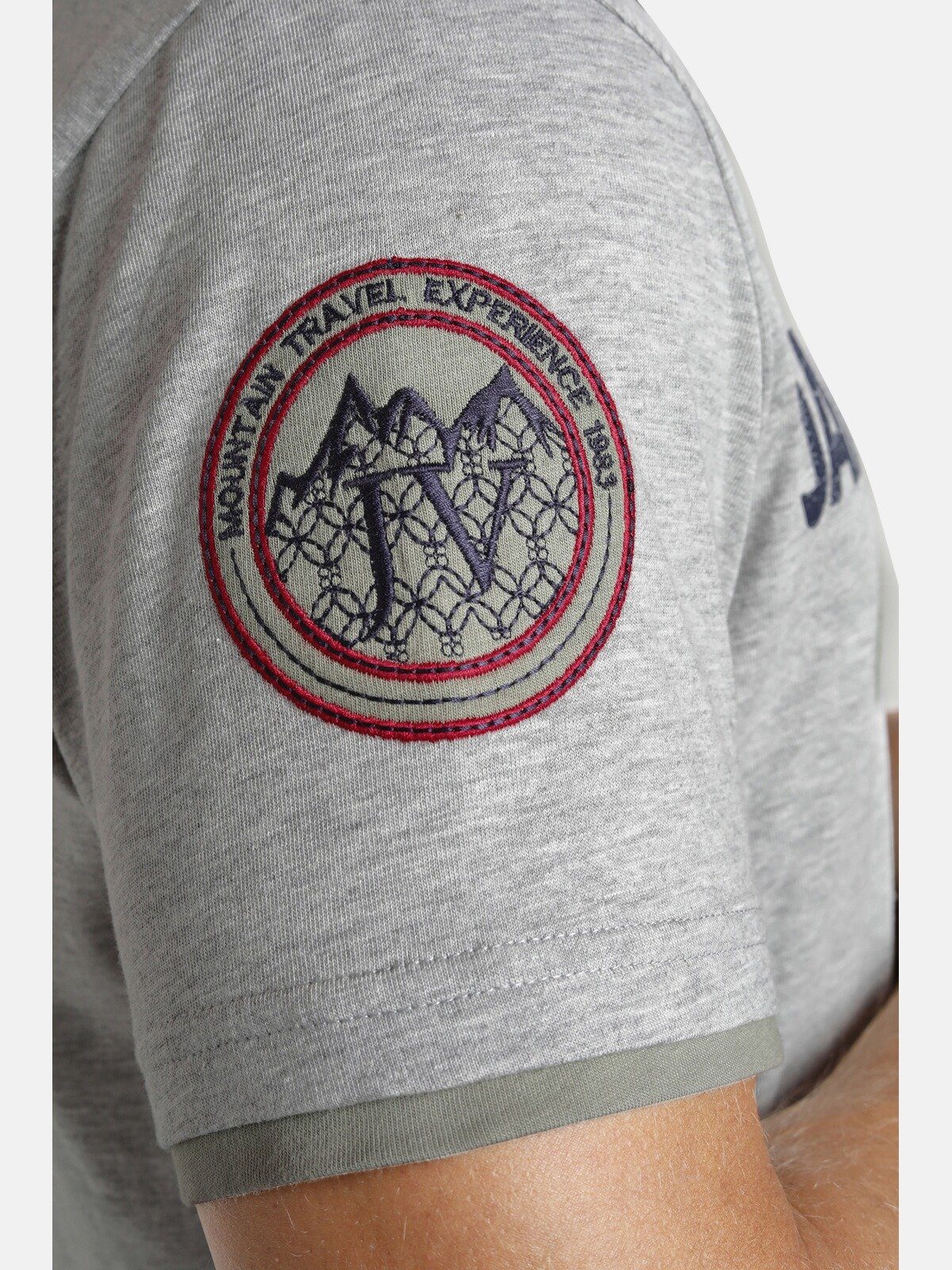 Jan Vanderstorm T-Shirt SÖLVE aus robustem Baumwolljersey – Bild 4 von 5