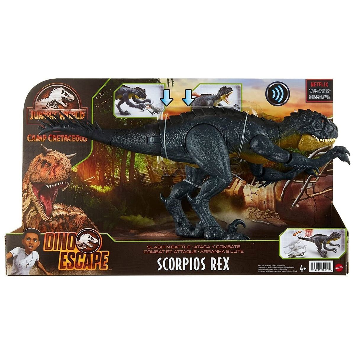 Mattel® Spielfigur Mattel HBT41 Jurassic World Camp Creataceous, Slash´n Battle, Scorpio