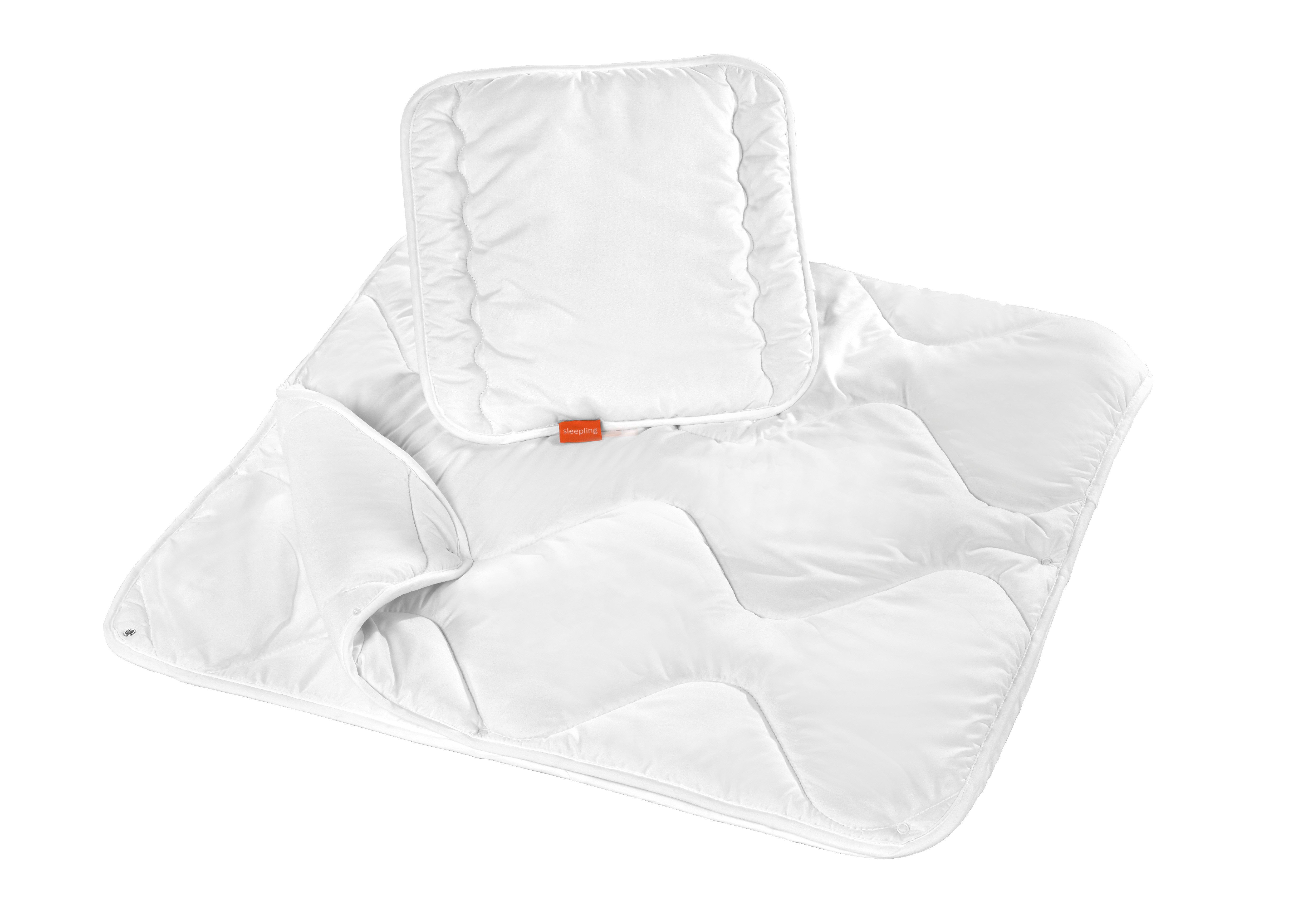 sleepling Kinderbettdecke + Microfaserkissen Babybetten Set, günstig online kaufen