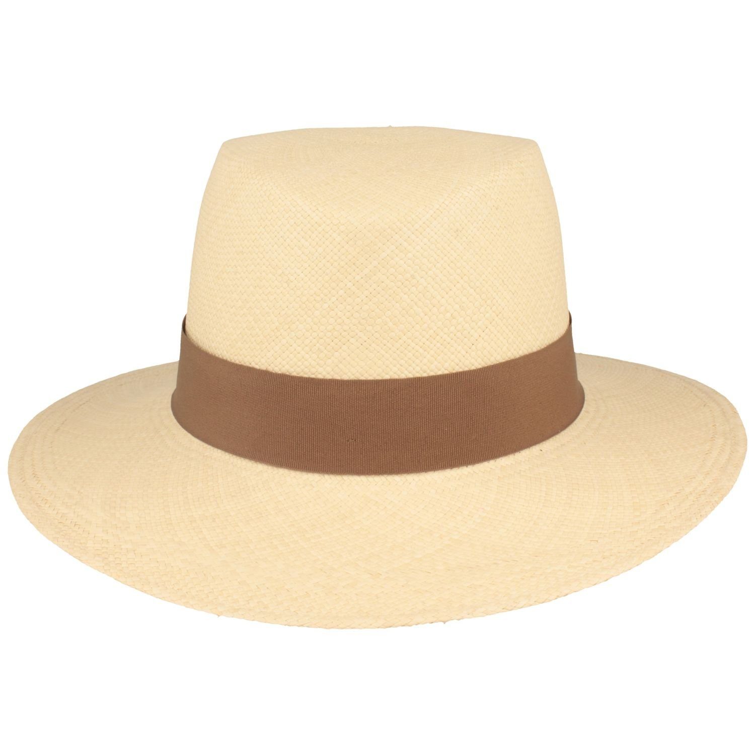 original UV Bd feiner Schleife Panama-Hut Breiter natur/ mit Strohhut hinten modischer beige 50+ 21
