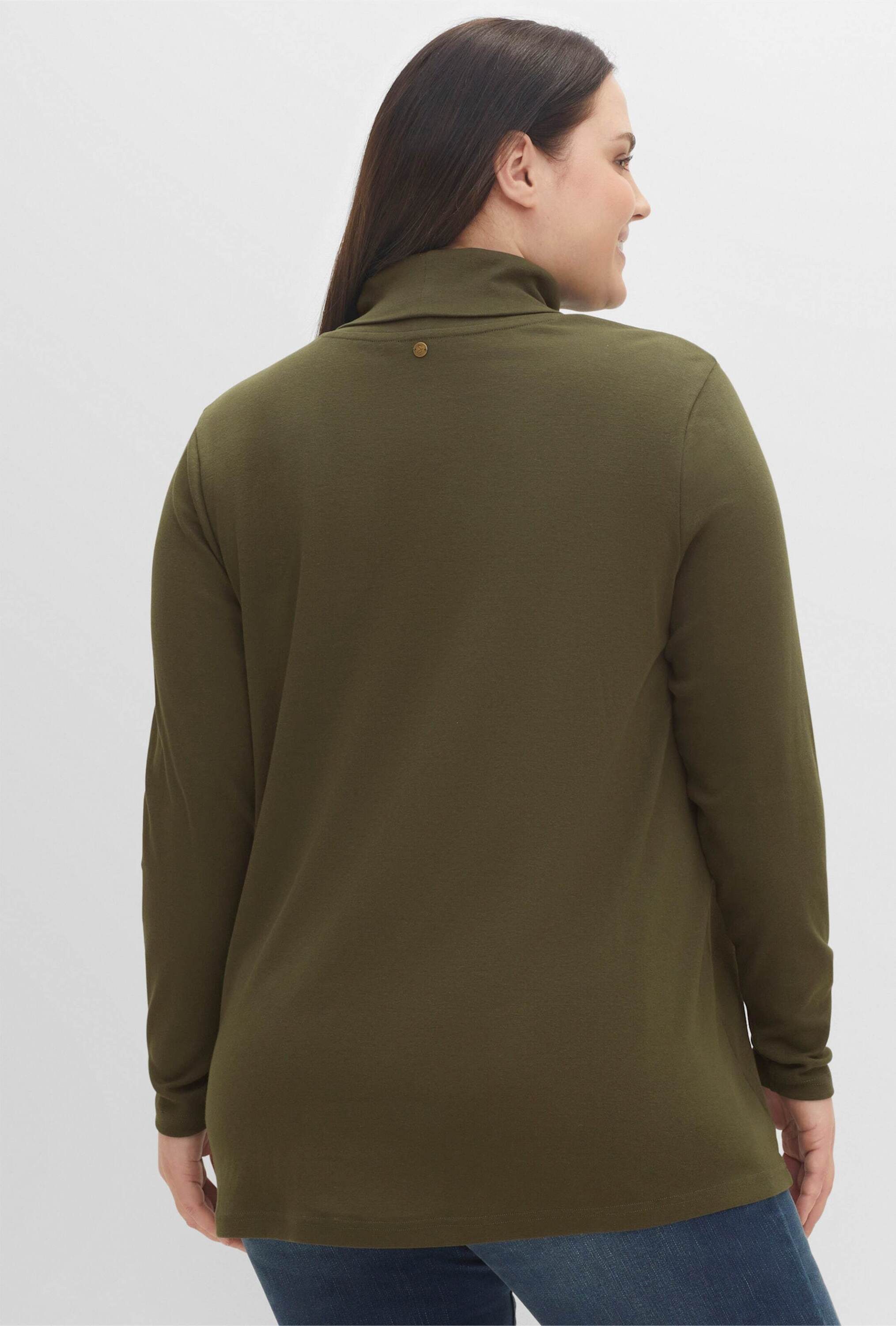 Sheego T-Shirt Rollkragen-Shirt Langarm mit Rollkragen, in A-Linie günstig online kaufen