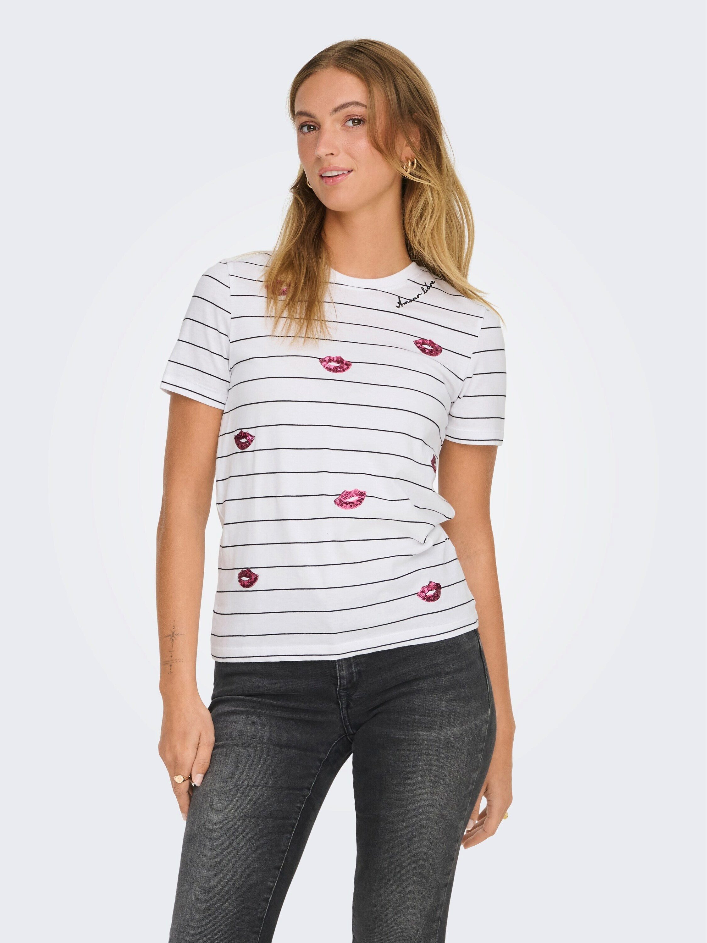 Rundhalsshirt ONLKITA