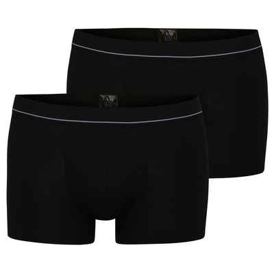 bugatti Boxershorts (2-St) mit Modal, formstabil, natürlich, langlebig, tolle Optik im 2er Pack