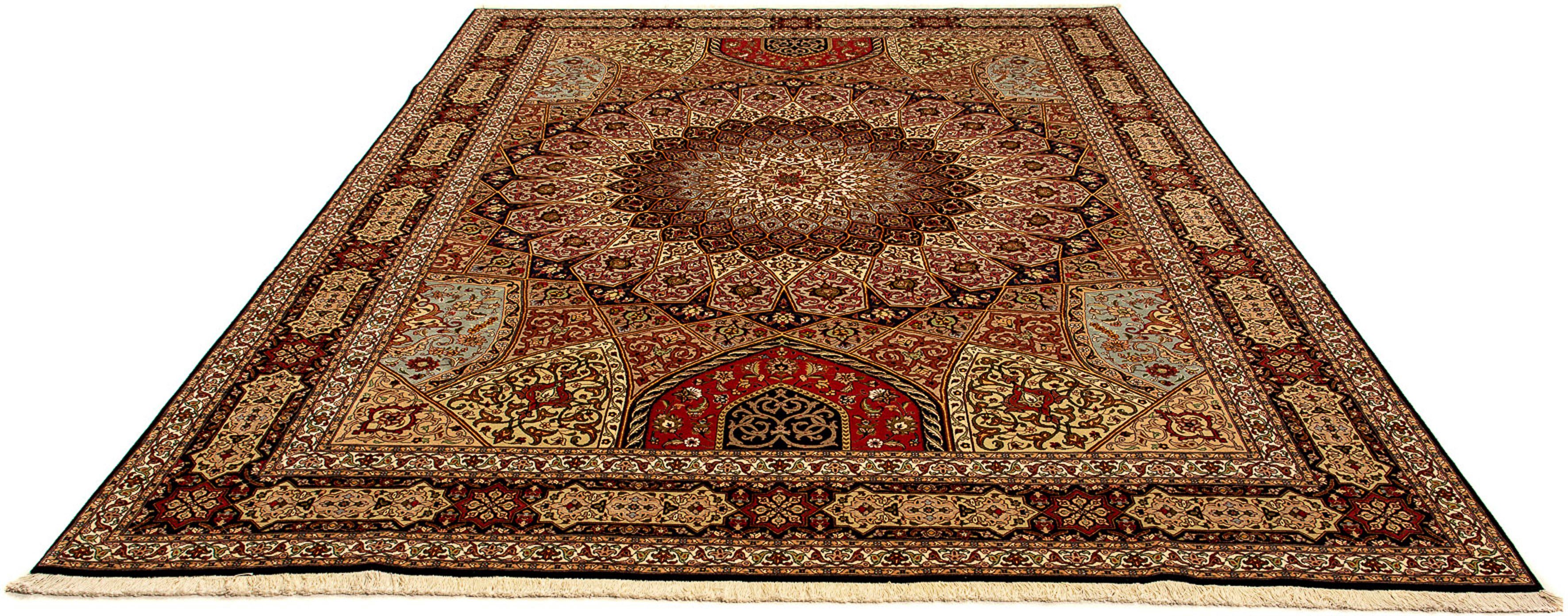 Orientteppich Perser - Täbriz - Royal - 355 x 252 cm - mehrfarbig, morgenland, rechteckig, Höhe: 7 mm, Wohnzimmer, Handgeknüpft, Einzelstück mit Zertifikat