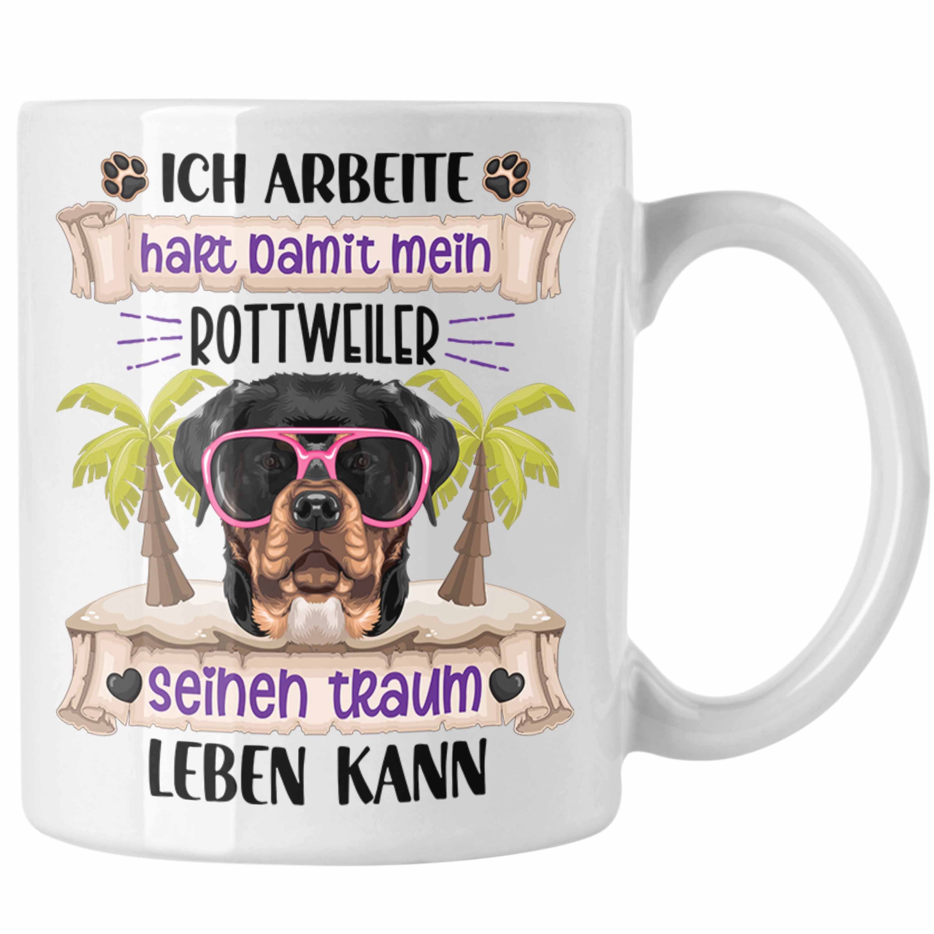 Trendation Tasse Rottweiler Besitzer Geschenkidee Weiss Tasse Spruch Geschenk Ar Ich Lustiger
