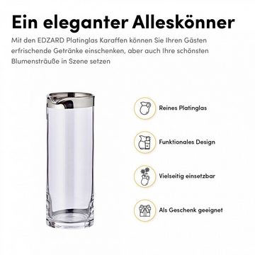 EDZARD Dekanter Anis, Glaskrug, Glaskaraffe in rund - Wasserkrug, Wasserkaraffe und als Krug für Saft