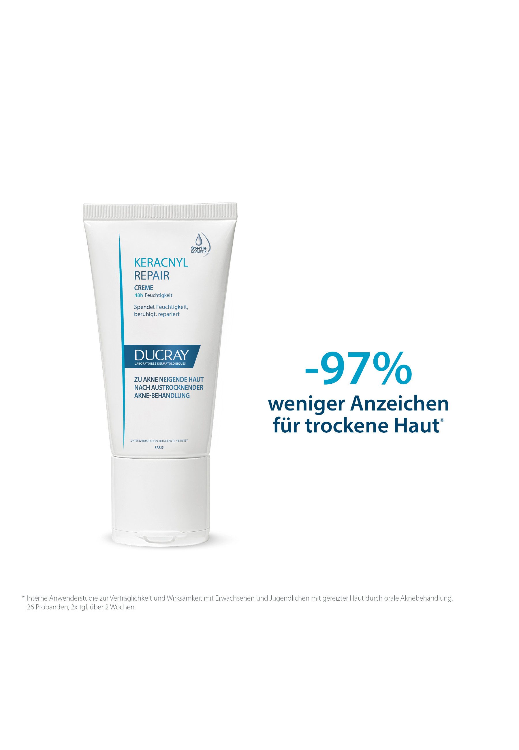 Ducray Gesichtspflege KERACNYL REPAIR Creme, Feuchtigkeitsspendende Creme
