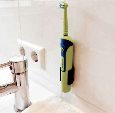 HR-IMOTION Zahnbürstenhalter Zahnbürstenhalter elektrische Zahnbürste OHNE BOHREN Wandhalter zum ankleben