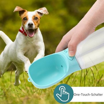 HUNKA Hunde-Futterautomat Wasserbecher für Haustiere,auslaufsicheres Trinkgefäß für draußen, Pet Travel Water Drink Flasche