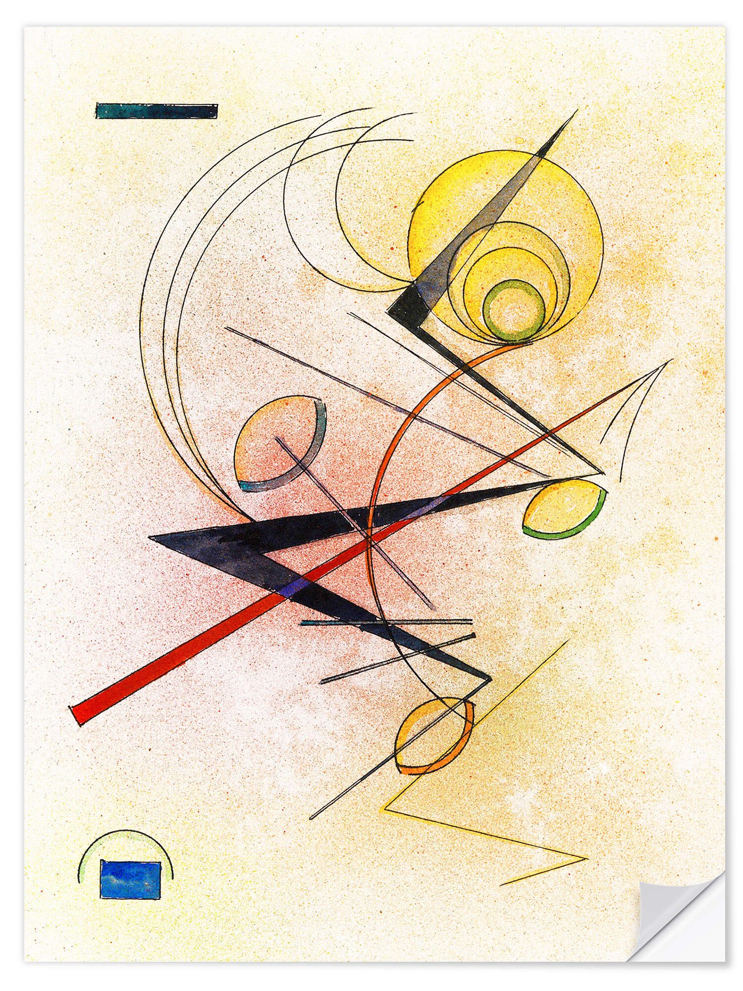 Posterlounge Wandfolie Wassily Kandinsky, Kleines Warm, Malerei