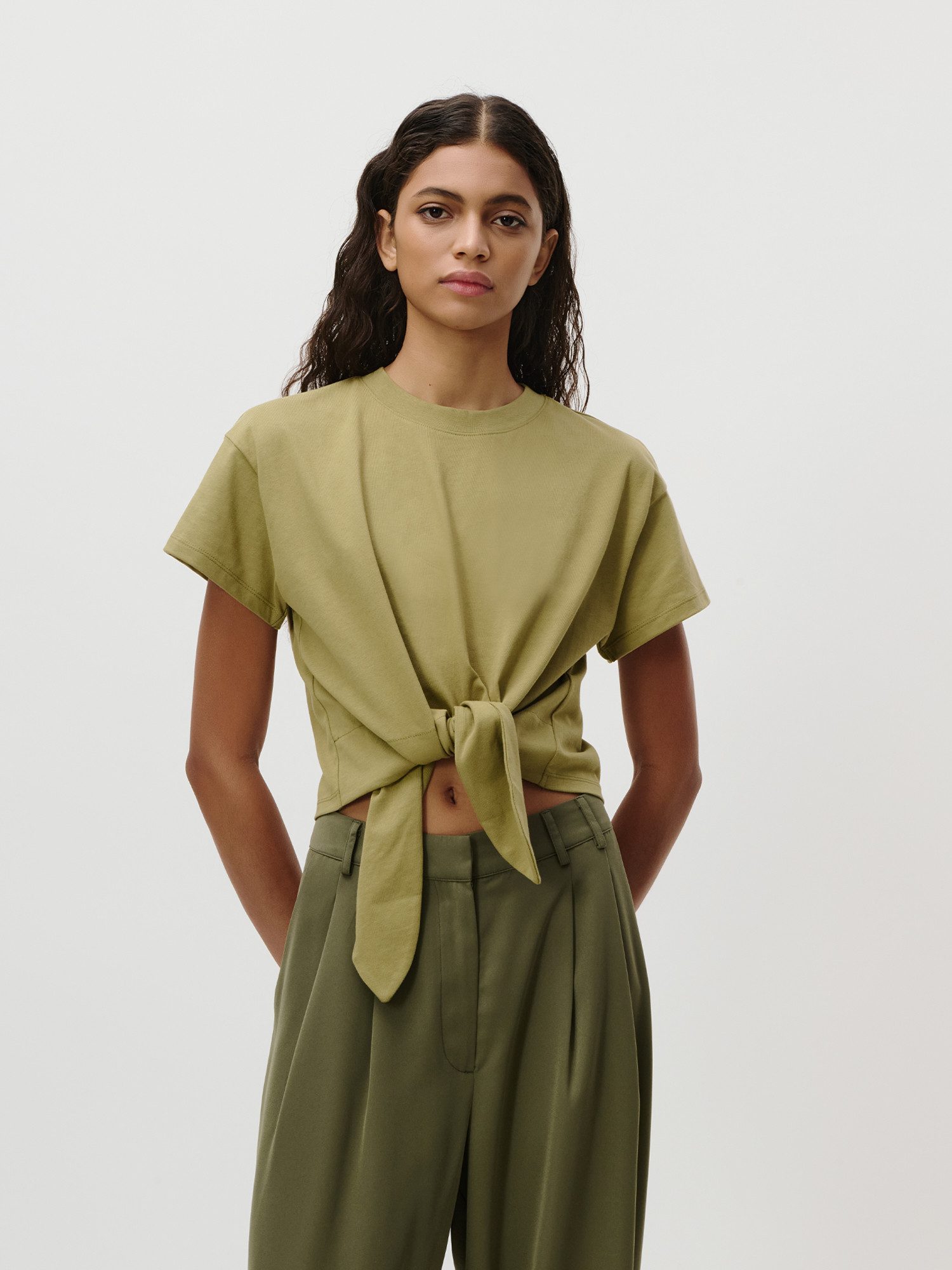 LeGer T-Shirt Tessy, LeGer by Lena Gercke mit Knoten-Detail, cropped