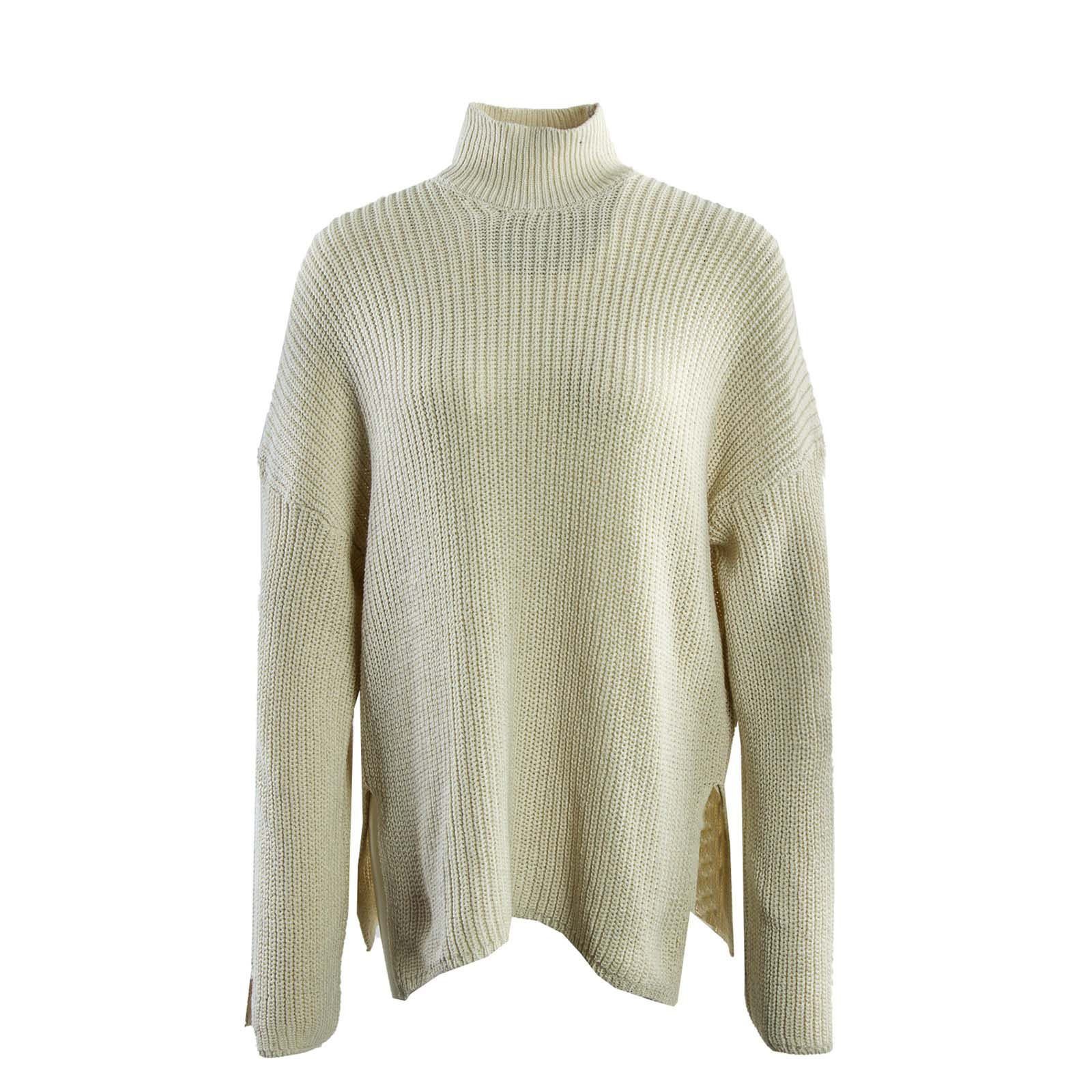 Pumice High Life Strickpullover Stone ONLY Knit Bella Neck