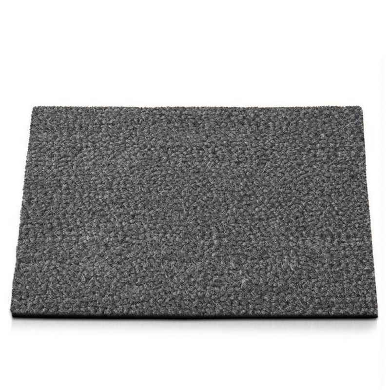 Fußmatte »Premium-Kokosmatte Grau, Erhältlich in vielen Größen, Schmutzfangmatte«, Floordirekt, rechteckig, Höhe 17 mm, Stärke: 17 mm