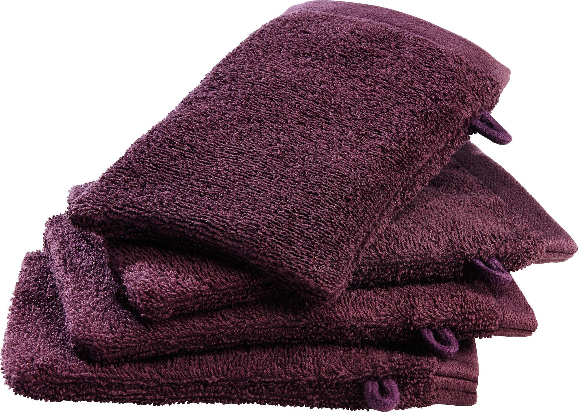 Erwin Müller Waschhandschuh Waschhandschuh "Ludwigsburg" 4er-Pack, Frottier, Walk-Frottier Uni