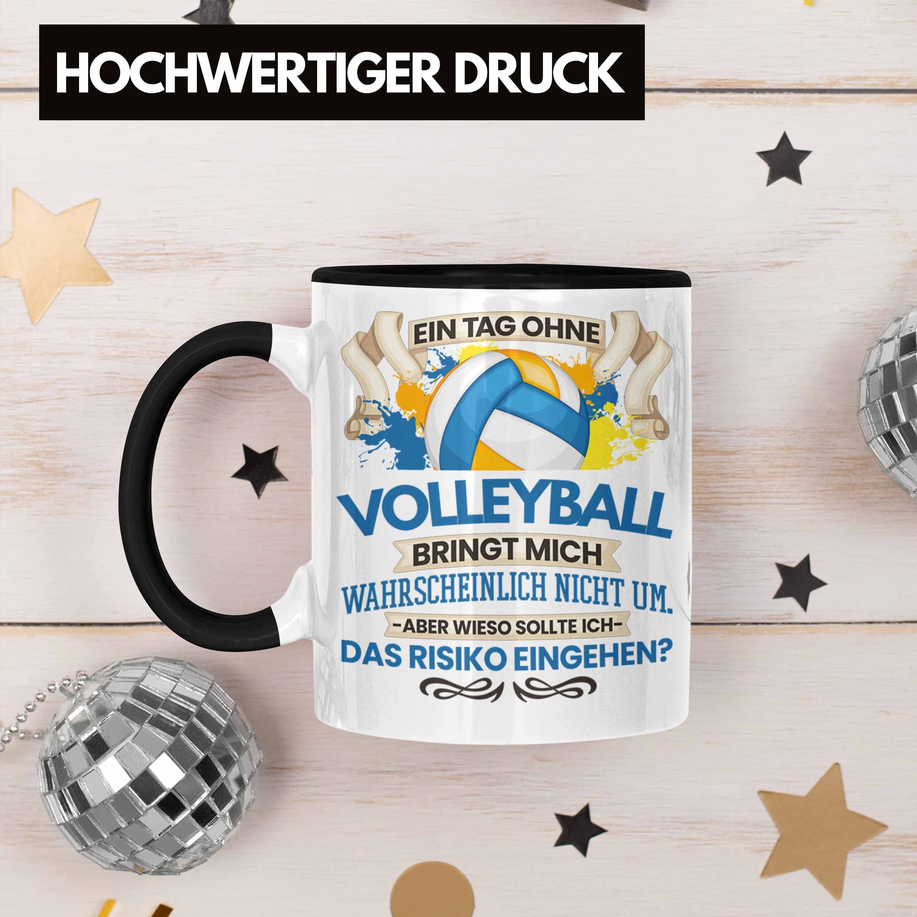 Geschenk Trendation Tasse Volleyball Schwarz Volleyball-Trainer Tasse Trendation - für Spieler