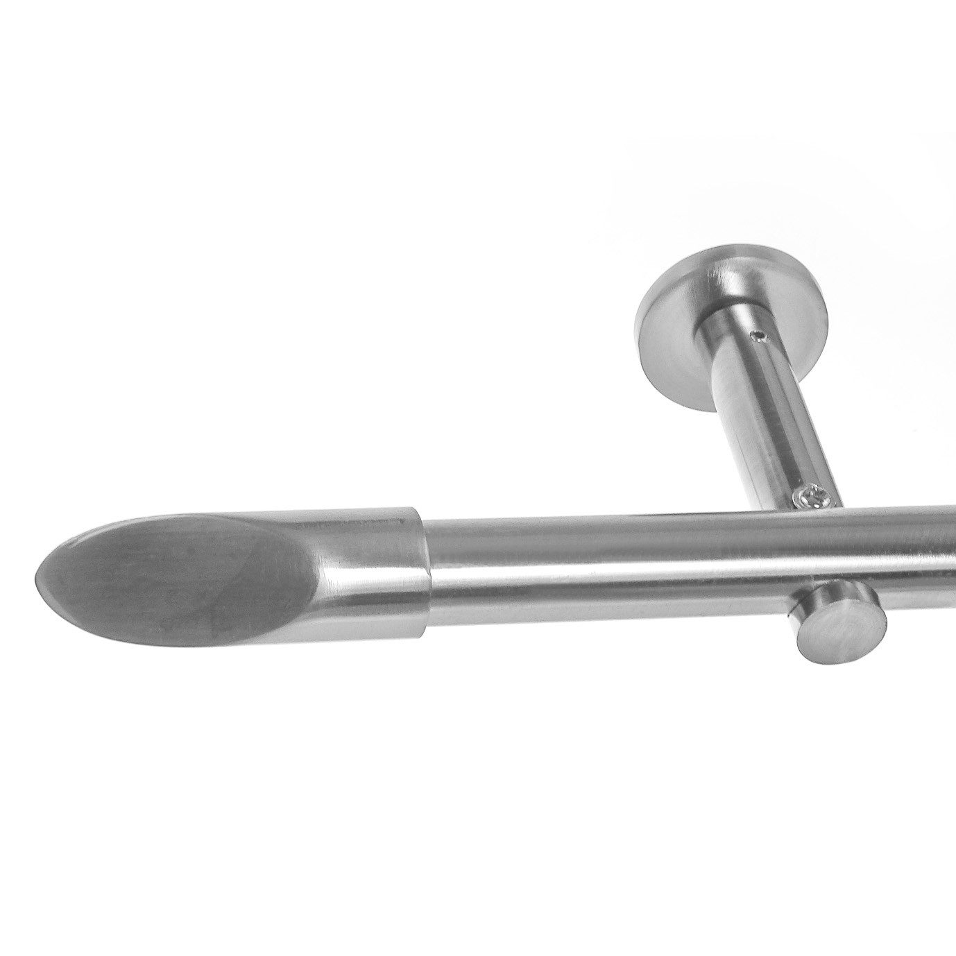BASIT Gardinenstange Edelstahloptik 19mm mit Wandträgern günstig online kaufen