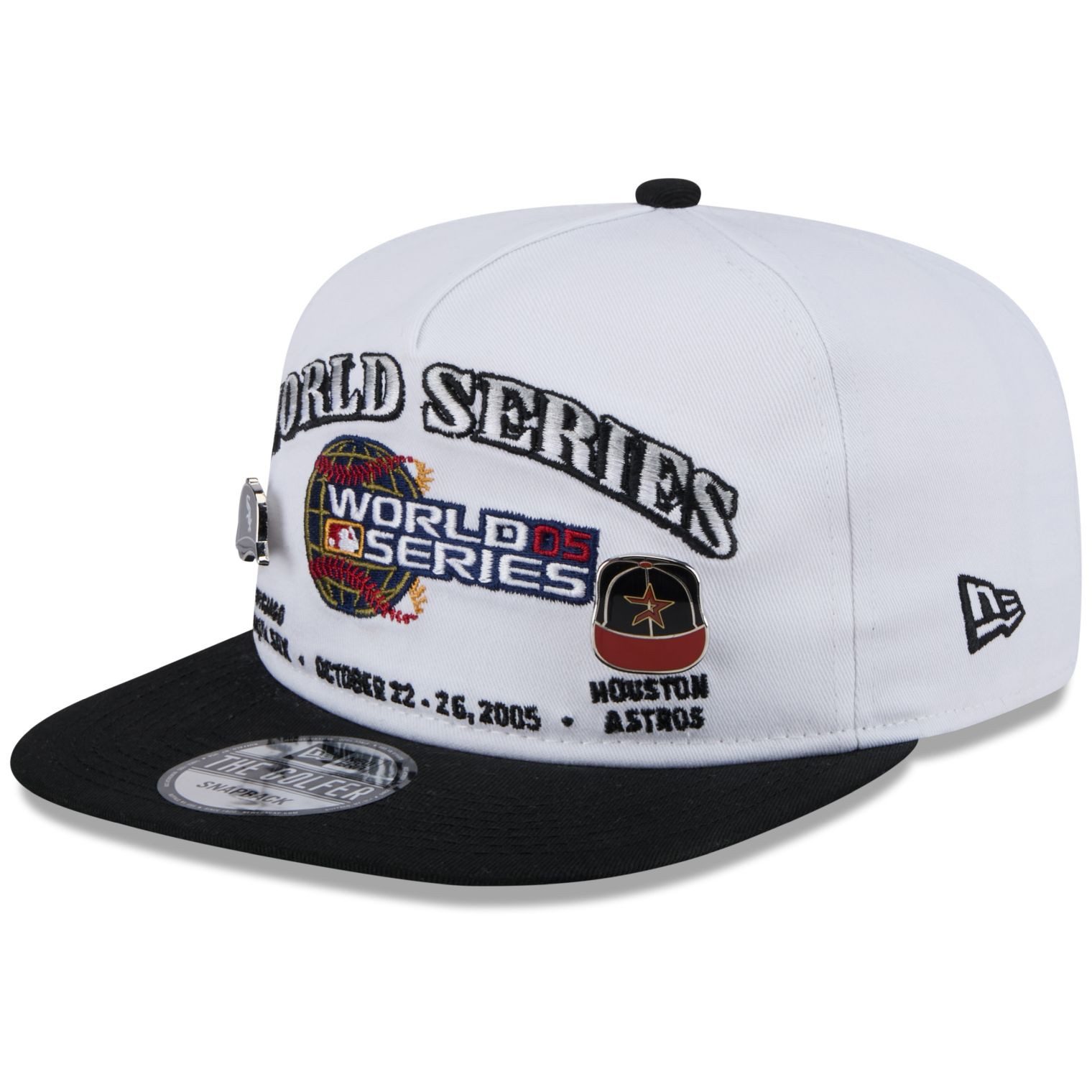 Snapback Cap Golfer WORLD SERIES 2005 PIN White Sox Astros