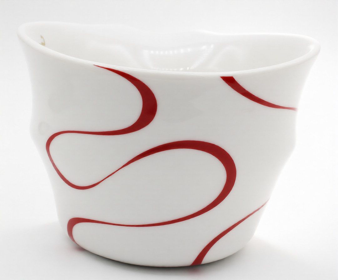Colani Tasse Jumbotasse große XXL Tasse Becher Kaffeetasse Porzellan Loop Rot 450ml, 1-tlg., Porzellan, im Geschenkkarton, Colani Schriftzug