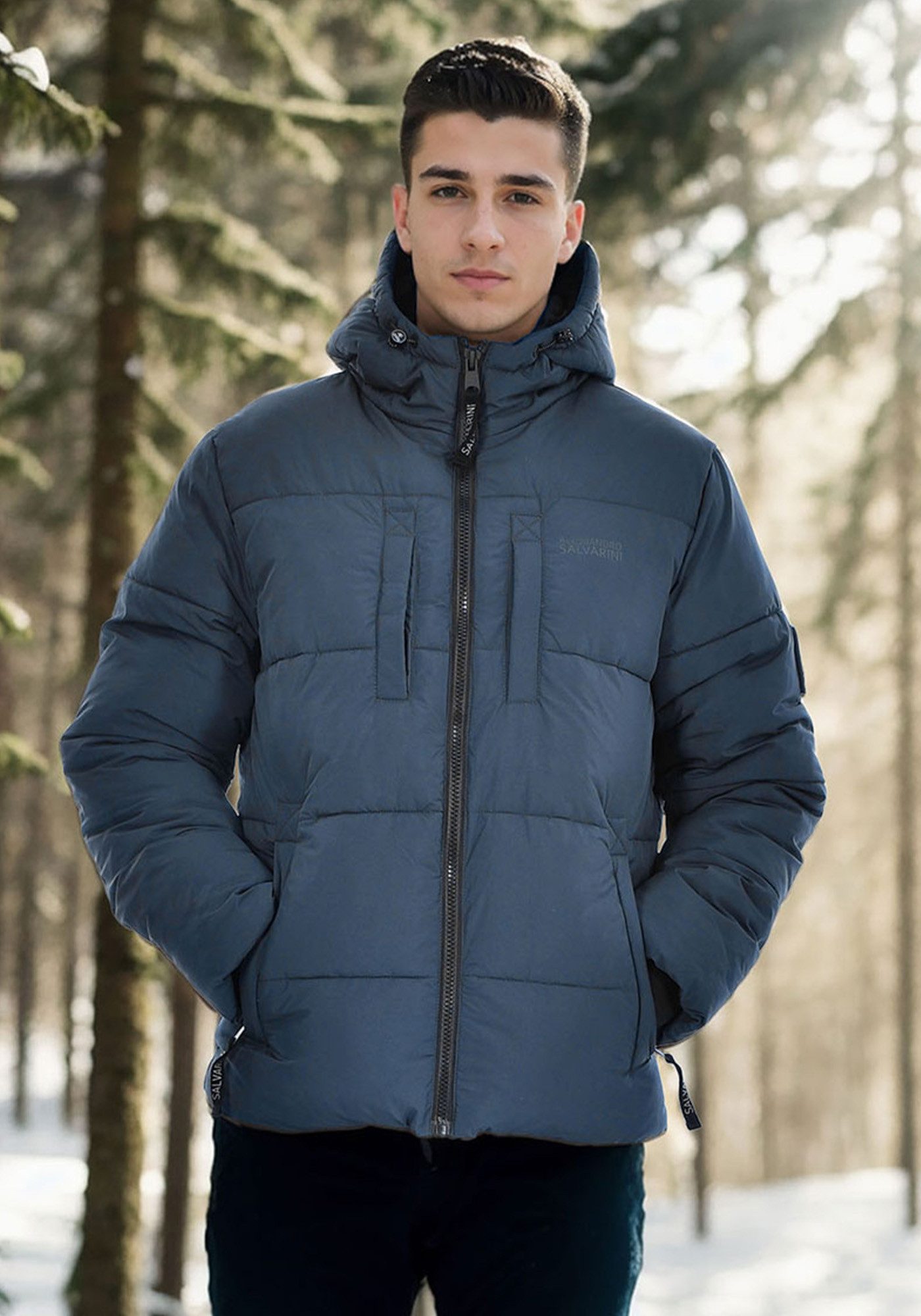 Alessandro Salvarini Winterjacke ASKelvin innen komplett mit warmem Teddyfell