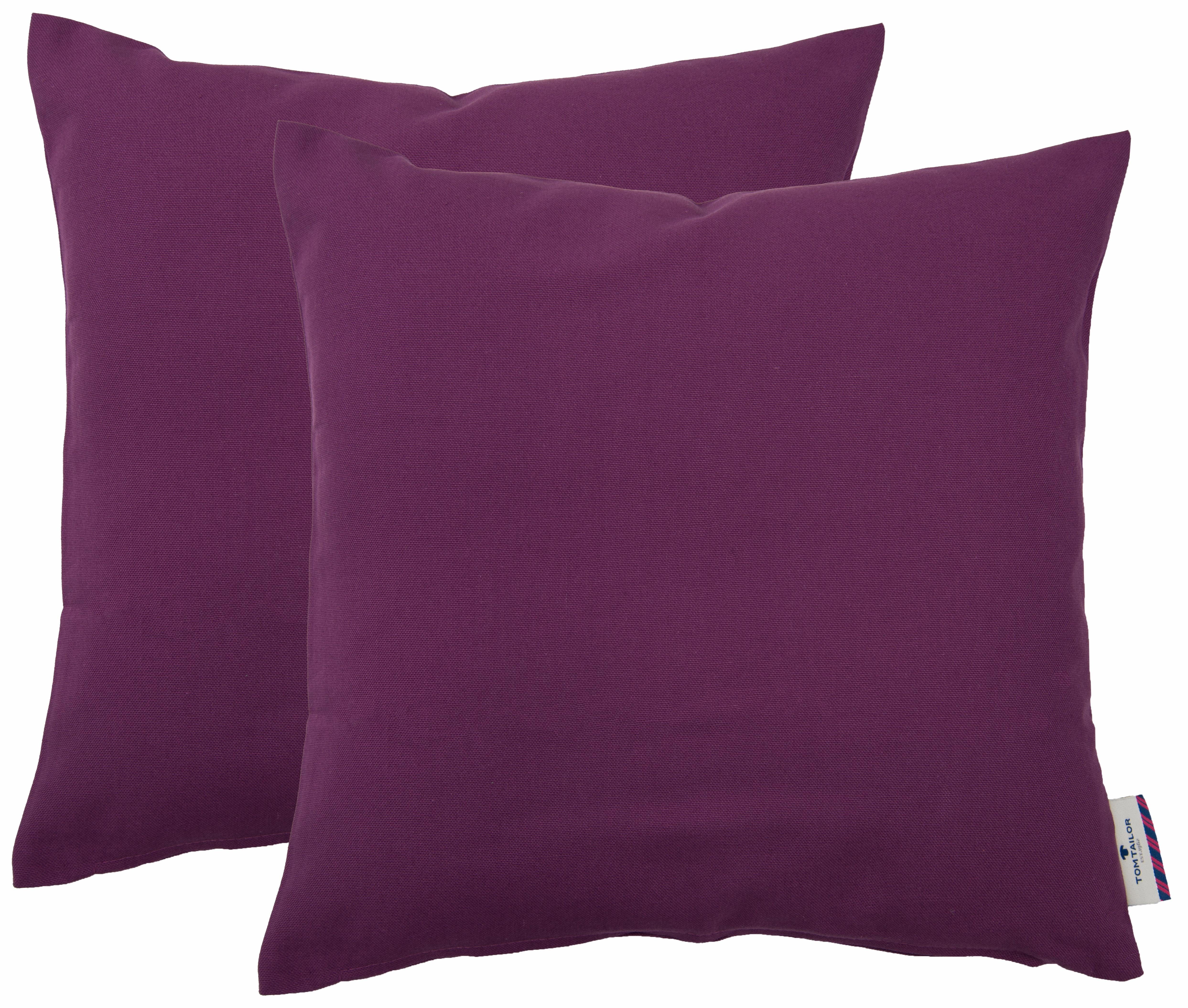 TOM TAILOR HOME Dekokissen Dove, unifarben, Kissenhüllen ohne Füllung, 2er günstig online kaufen