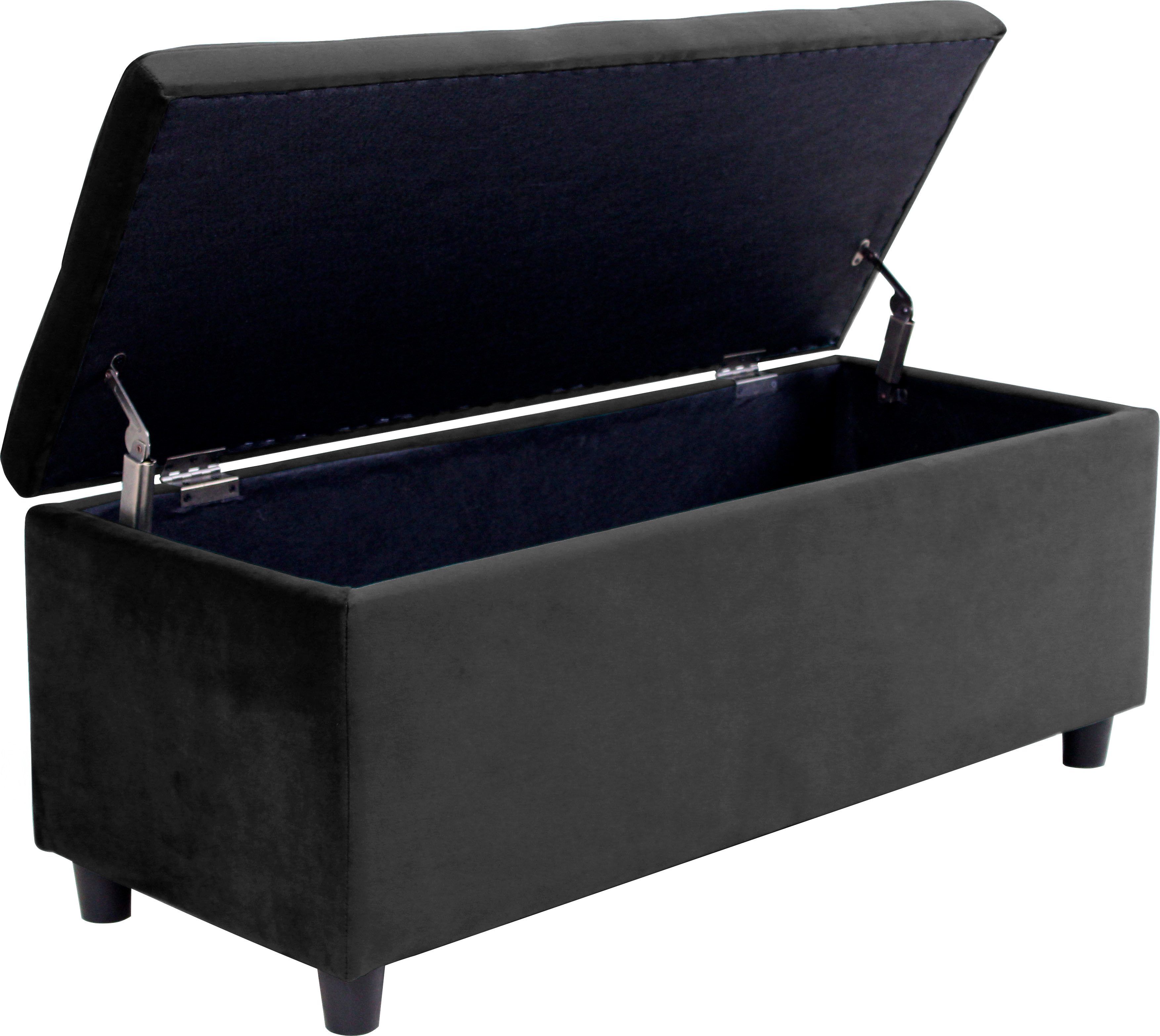 Bettbank Abgesteppt, Mit Stauraum, auch als Garderobenbank geeignet, Polsterbank