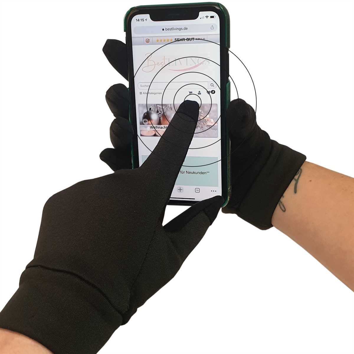 / Fahrradhandschuhe Smartphone Handy 7", Handschuhe Damen "Gr. für Touchscreen, Bestlivings