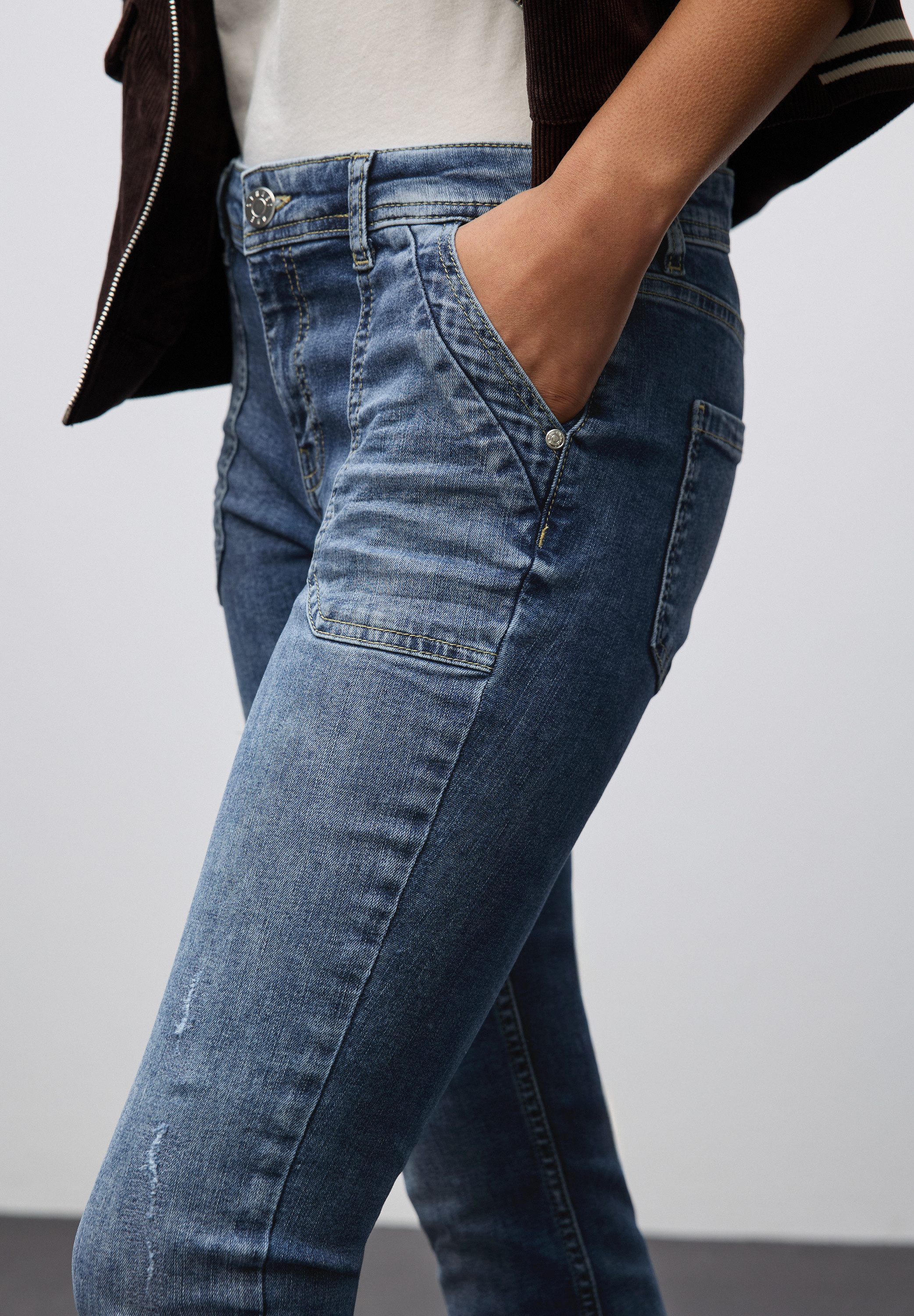 STREET ONE Comfort-fit-Jeans im elastischen Materialmix
