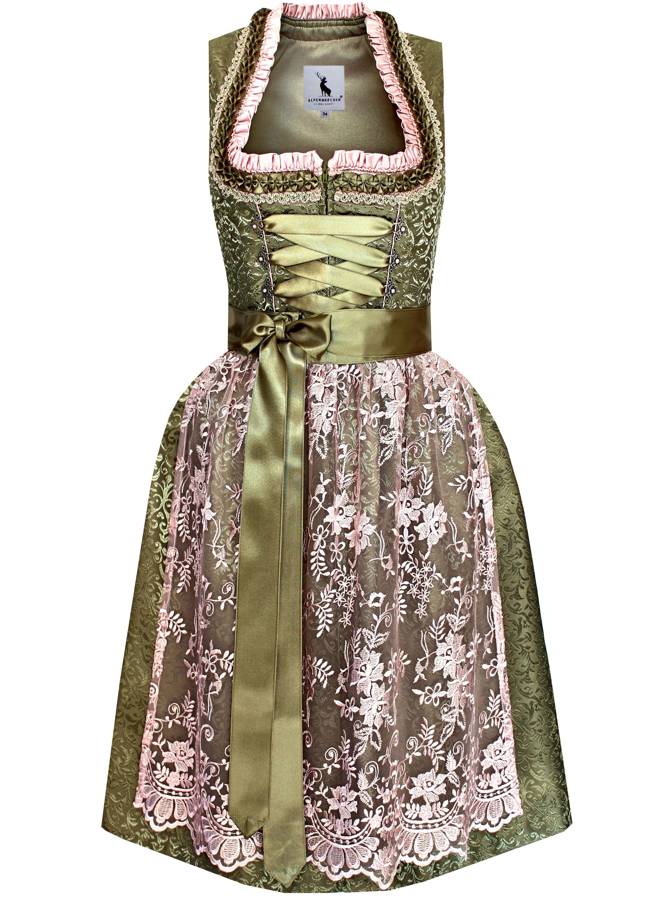 Dirndl Dirndl Florentina in Grün und Rosa - ALM945