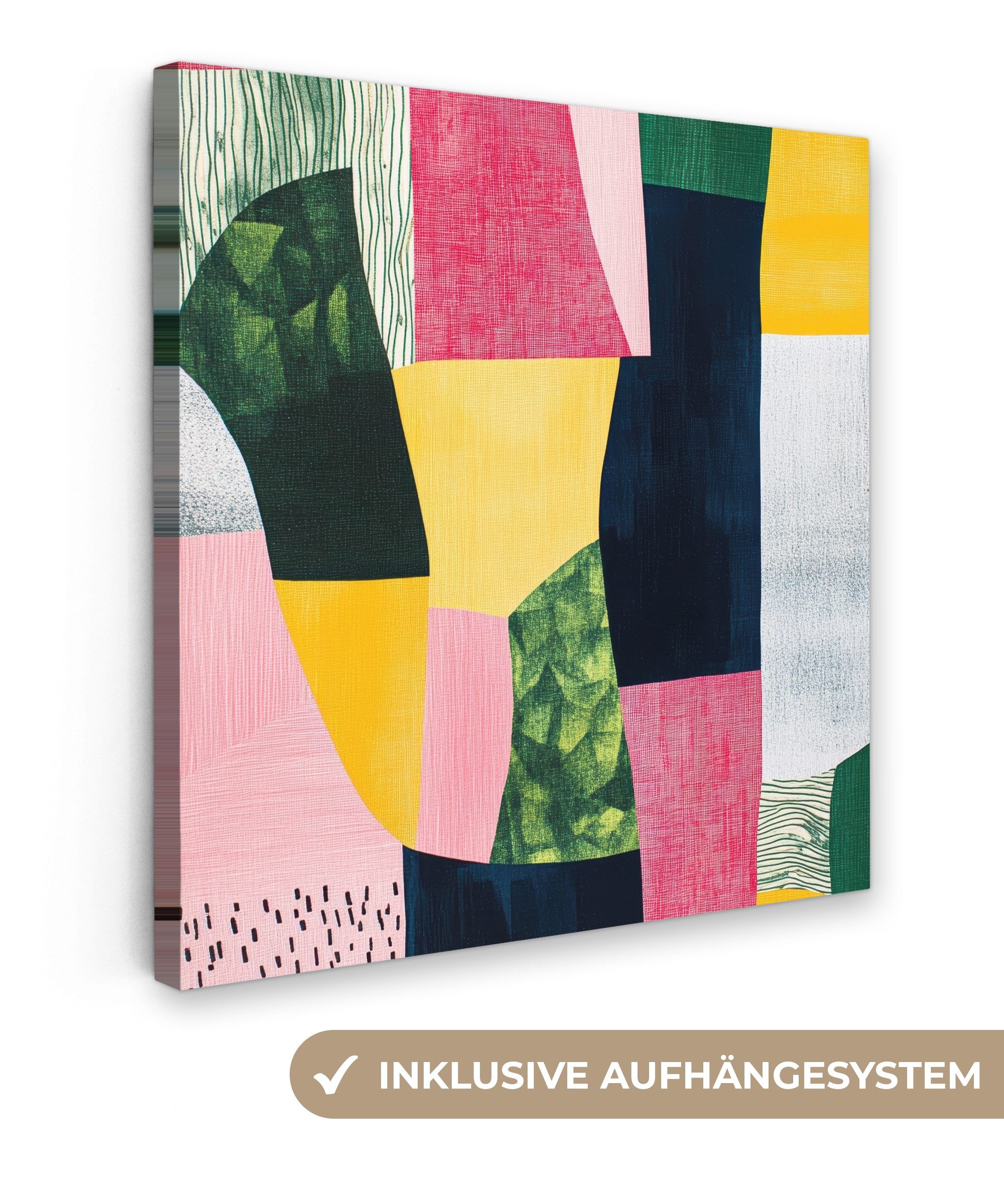 OneMillionCanvasses® Leinwandbild Abstrakt - Rosa - günstig online kaufen