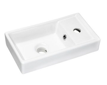einfachgutemoebel Waschtisch-Set Badezimmer Waschplatz ARUBA 40cm, Einbaubecken weiß XS, goldeiche