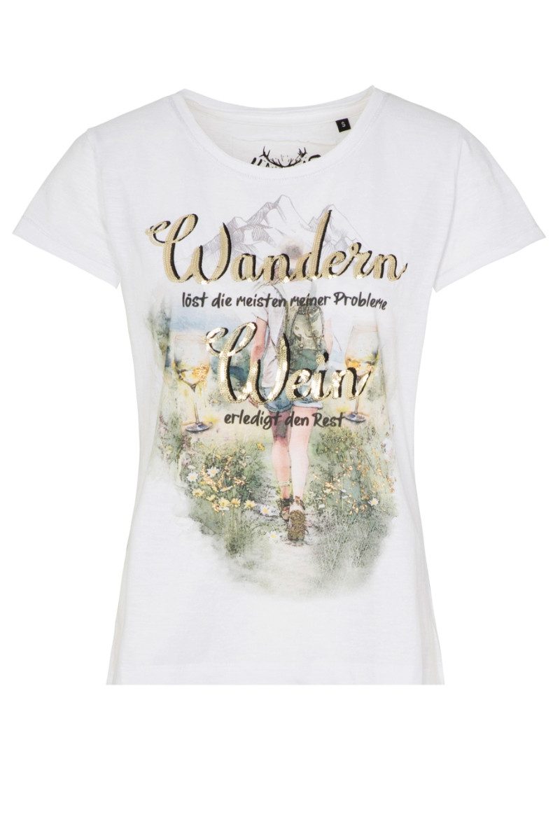 Hangowear Trachtenshirt Trachtenshirt Damen - BAILEY - weiß