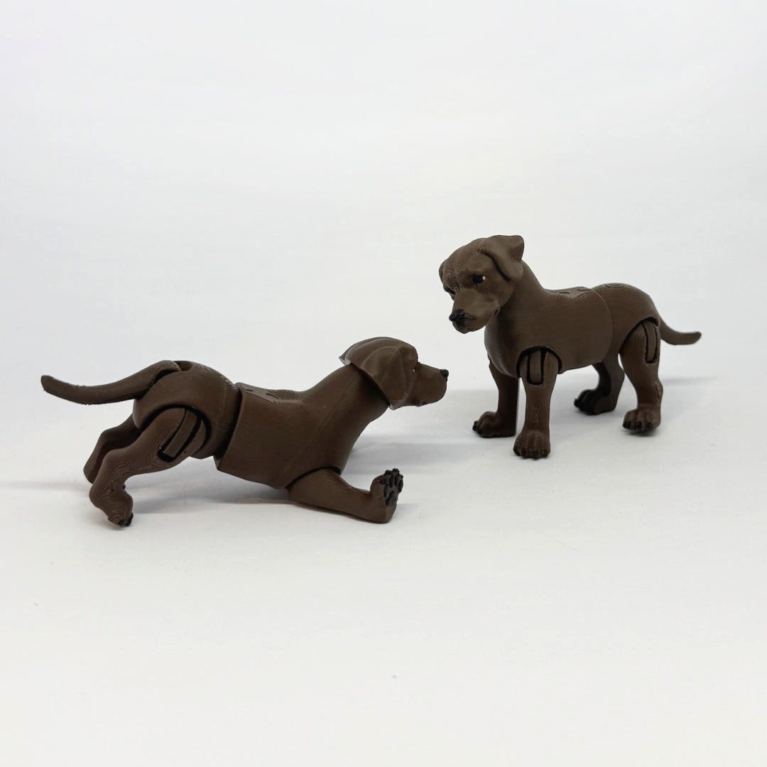 Dekofigur Labrador bewegliche Hunde Figur süße Deko für Zuhause und Büro
