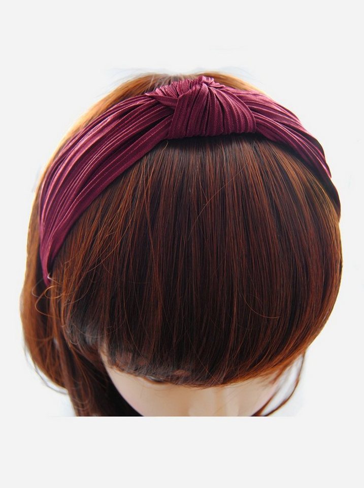 Haarreif Damen Vintage Breit Haarband Retro Stirnband Haarreifen mit knoten Kopf