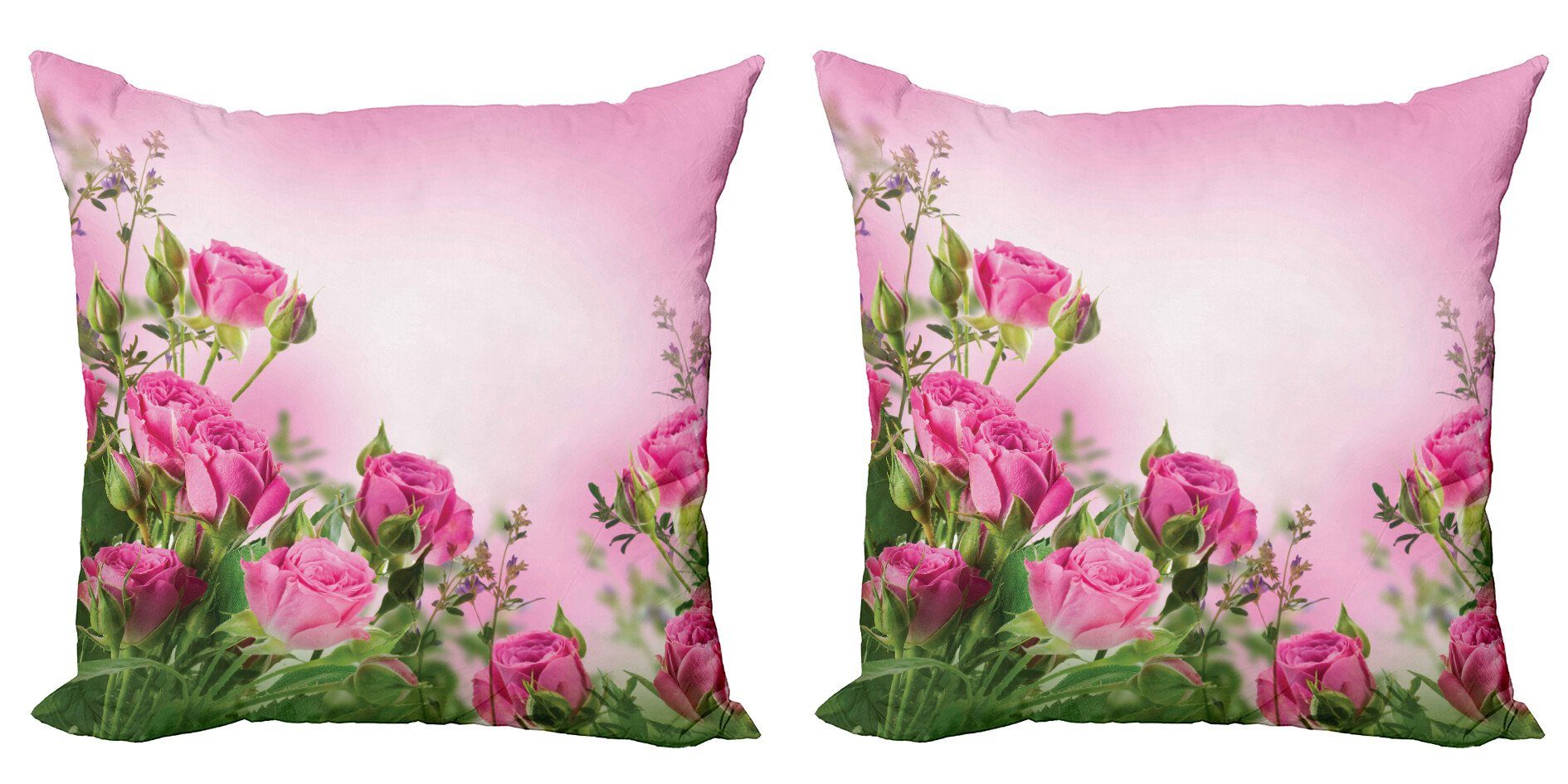 Kissenbezüge Modern Spring Rosen Digitaldruck, Blume Abakuhaus (2 Season Accent Doppelseitiger Knospen Stück)