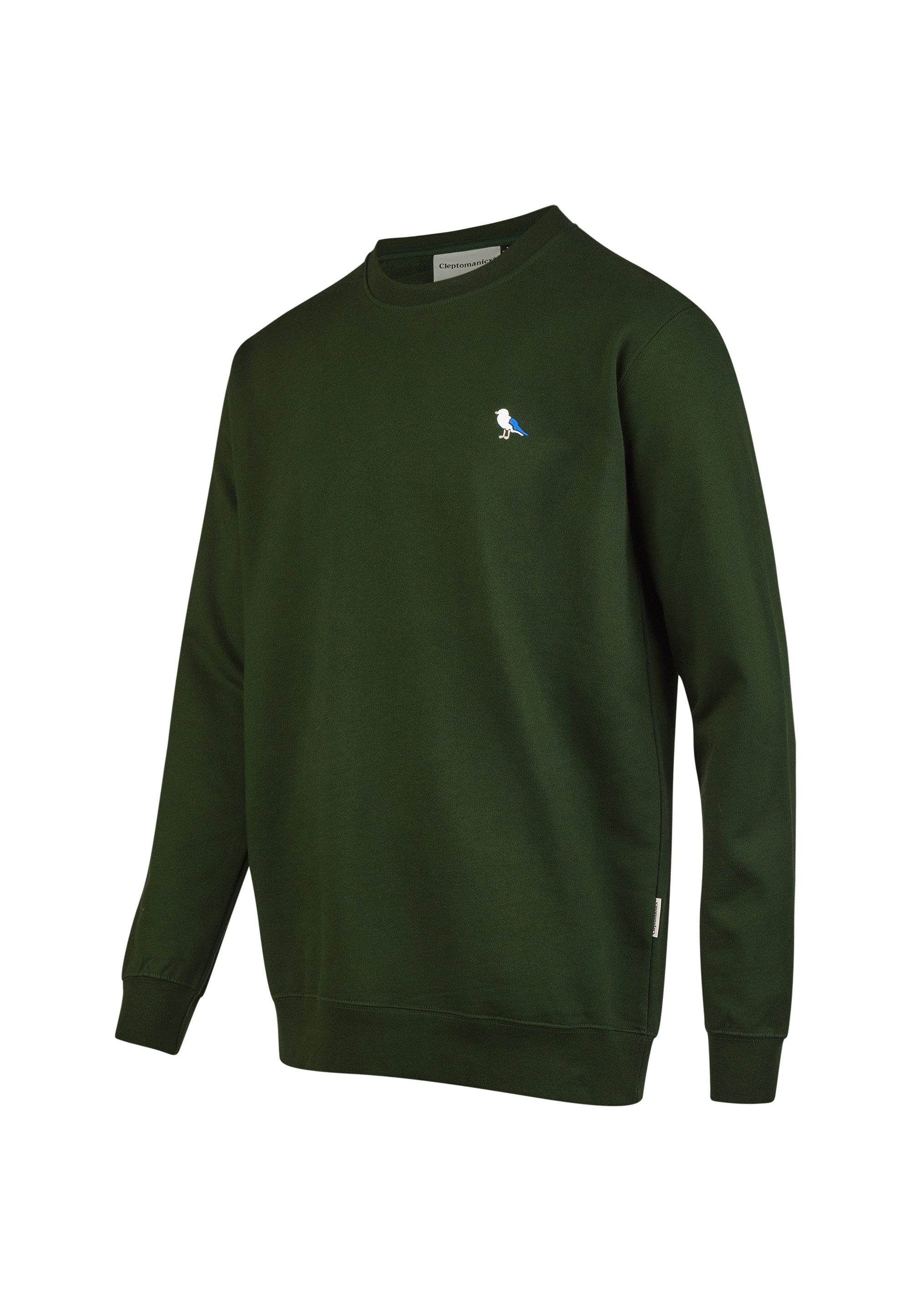 Cleptomanicx Sweatshirt "Embro Gull" mit kleiner Möwen-Stickerei günstig online kaufen