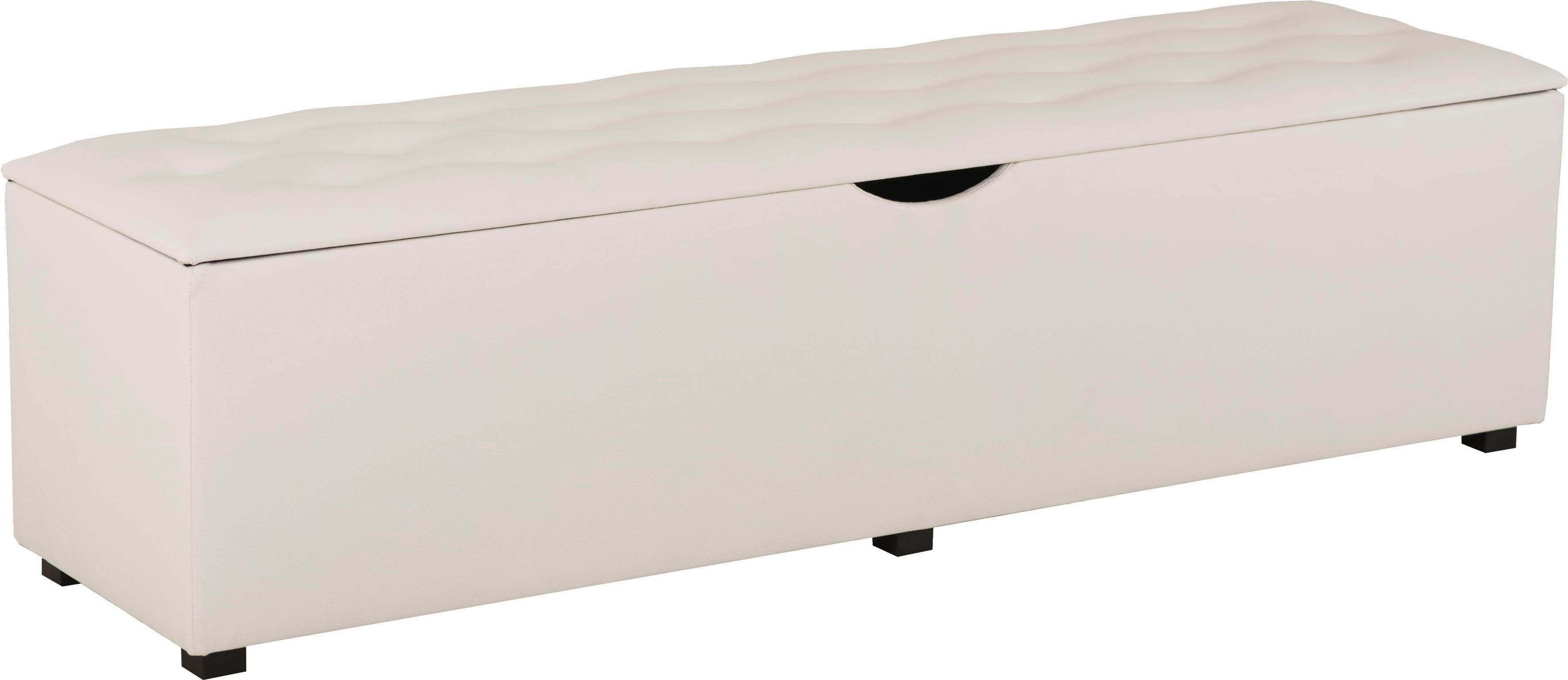 Home affaire Hockerbank Knobbed, Hockerbank mit Stauraum, Breite 120 cm und 160 cm