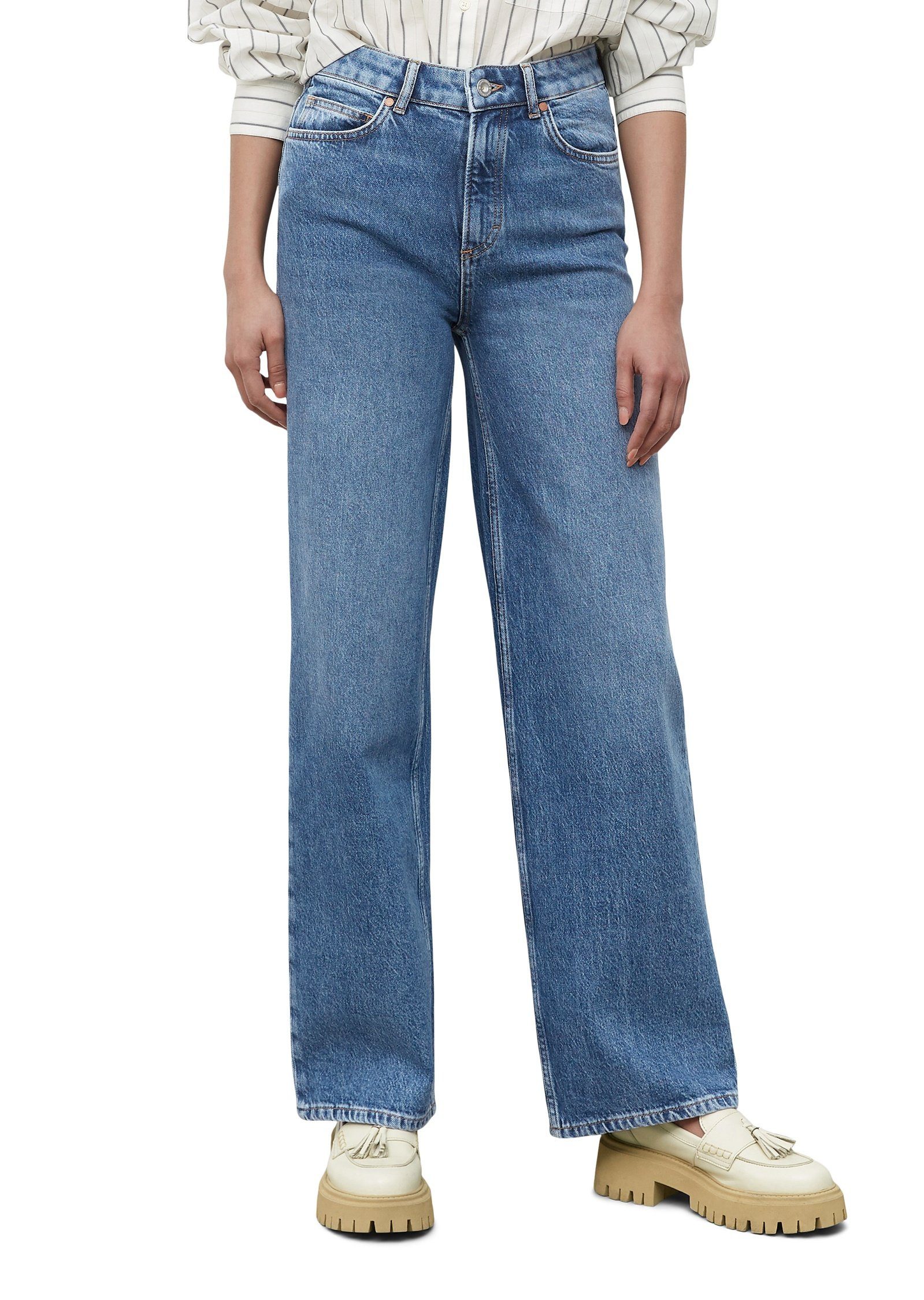 Marc O'Polo Weite Jeans mit weitem, geradem Bein