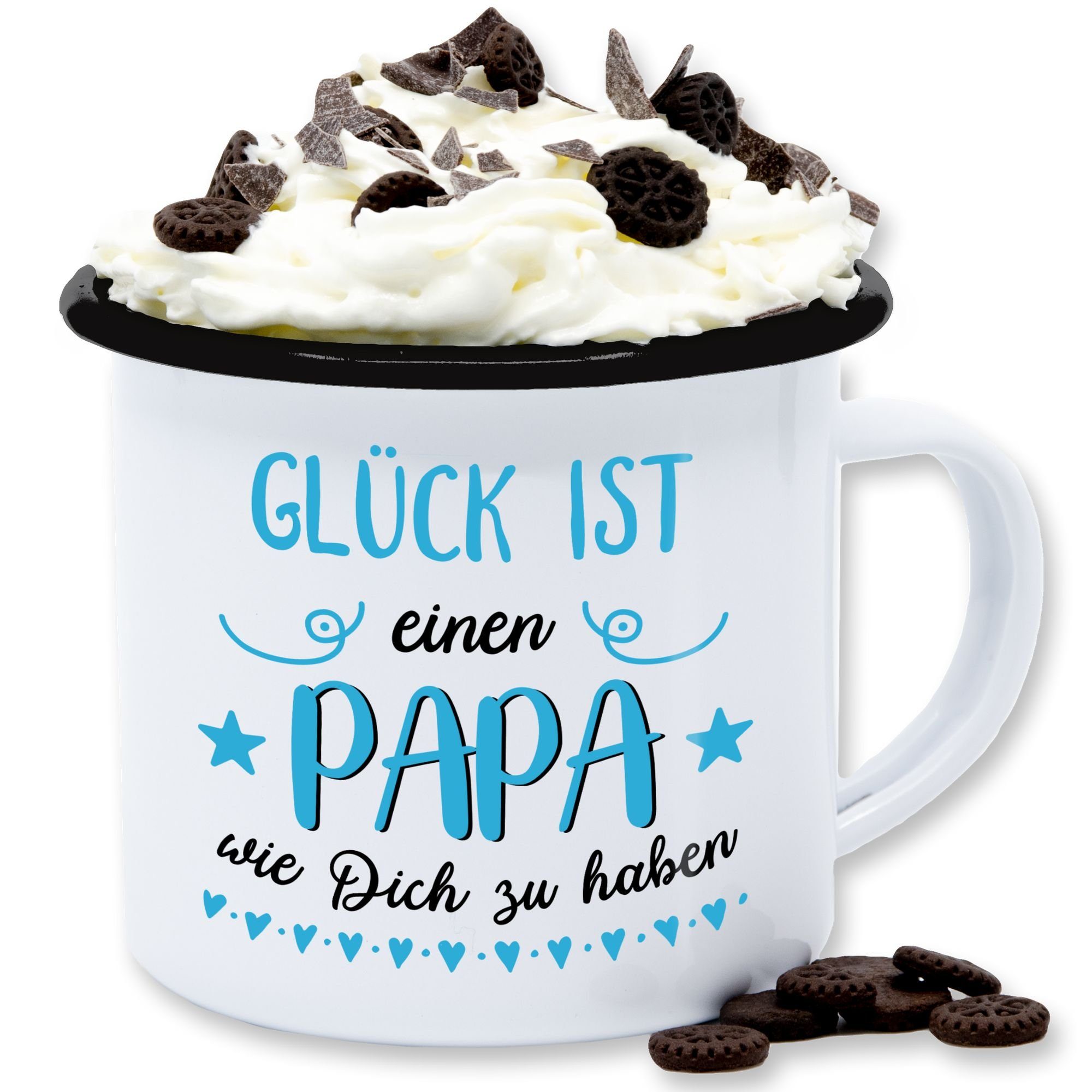 Shirtracer Tasse Glück ist einen Papa wie dich zu haben hellblau