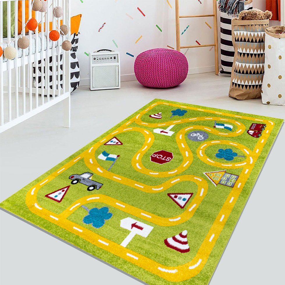 Kinderteppich Kinderteppich Beetro mit Motiv für Jungs, Carpetilla, Höhe: 10 mm, Kinderzimmer