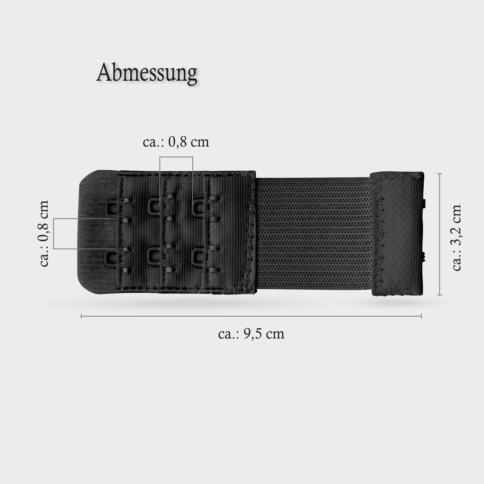 Pro Home BH-Verlängerung Elastischer Bra Extender - 9,5cm x 2,5 bis 5,5cm (1 St), flexible Erweiterung für BH's - BH-Verlängerer - Verlängerung