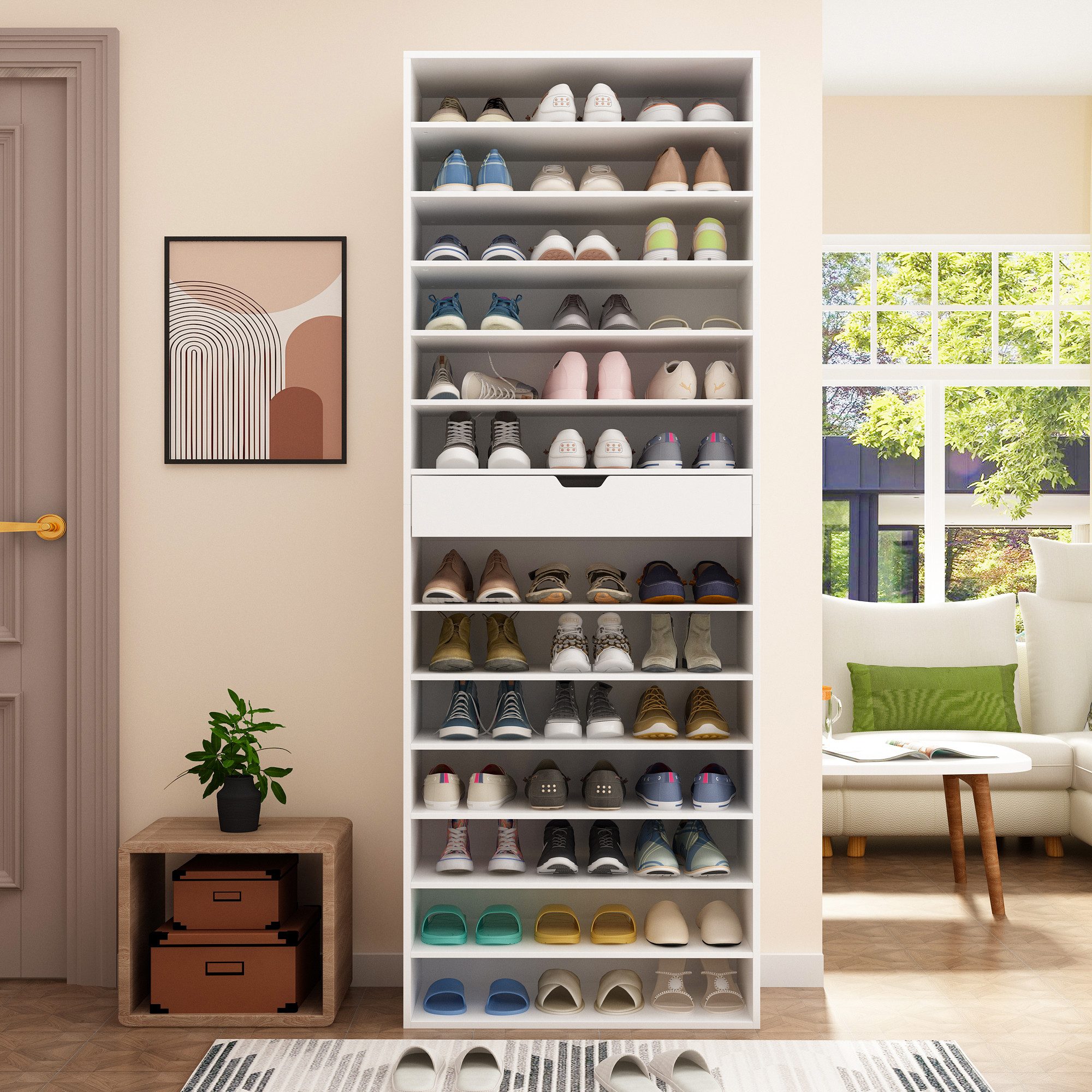 FUFU&GAGA Schuhschrank Großer Schuhschrank mit 1 günstig online kaufen
