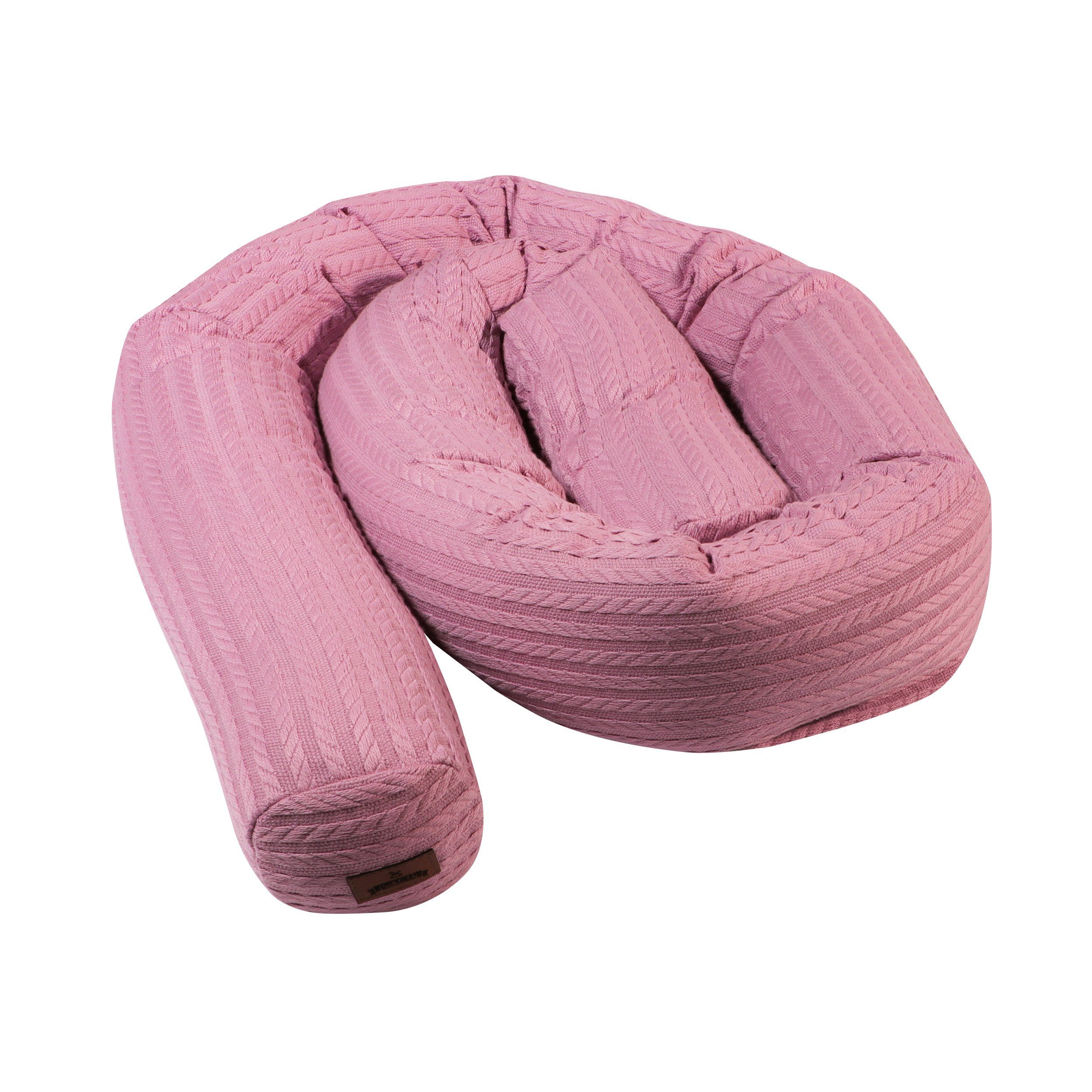 Puckdaddy GmbH Nestchenschlange Aurora (208cm), Wickelumrandung in Altrosa