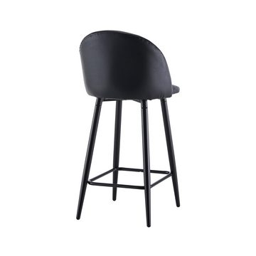 CLIPOP Barhocker Kunstleder Barstool (2er Set), Moderne Thekenhocker mit Rückenlehne, Esszimmerstühle, Sitzhöhe 65cm