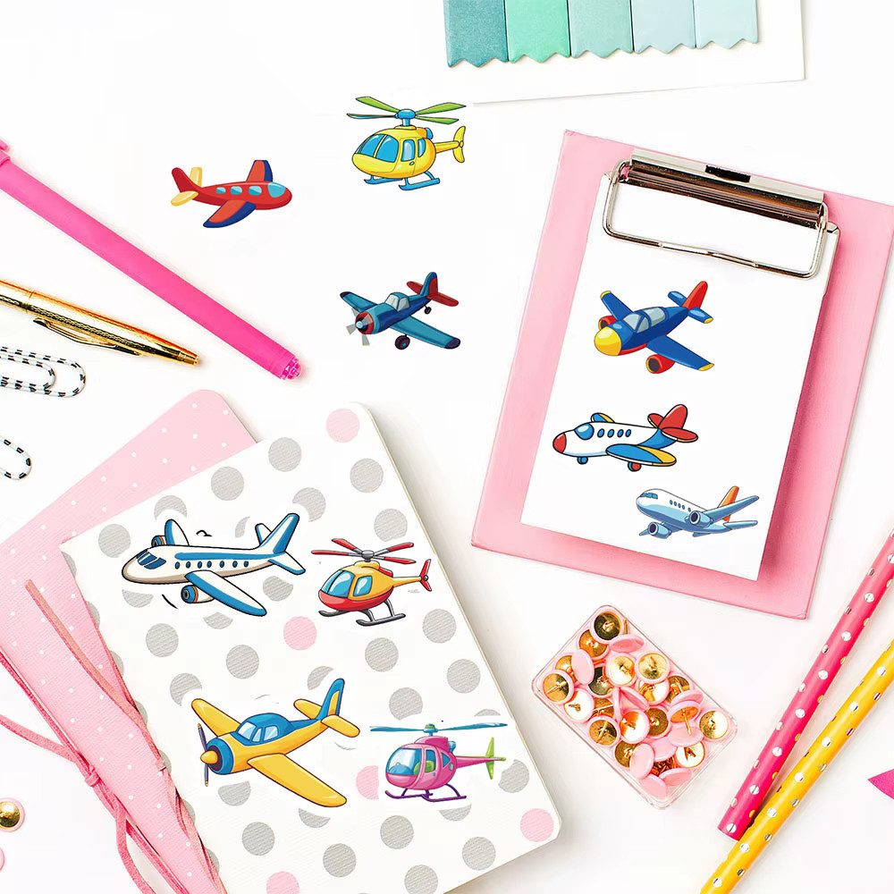 Ware aus aller Welt Sticker 500 Kinder-Sticker Flugzeuge Helikopter Aufkleber Goodie Basteln Party, (500-tlg)