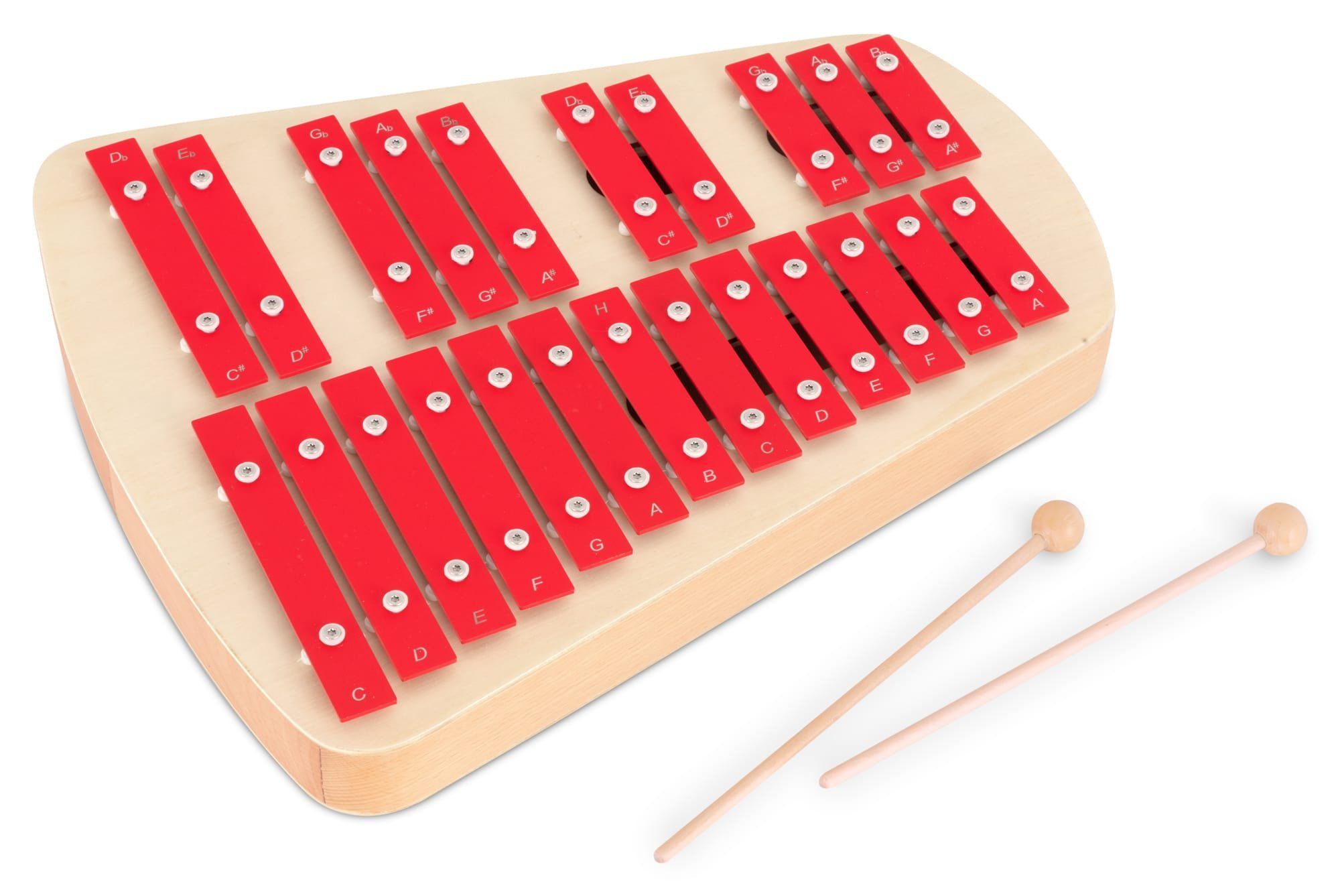 Classic Cantabile Glockenspiel CX-23 Chromatisches Sopran-Xylophon, Inkl. ein Paar Holz-Schlägel, 23 sauber gestimmte Töne (c' bis a)