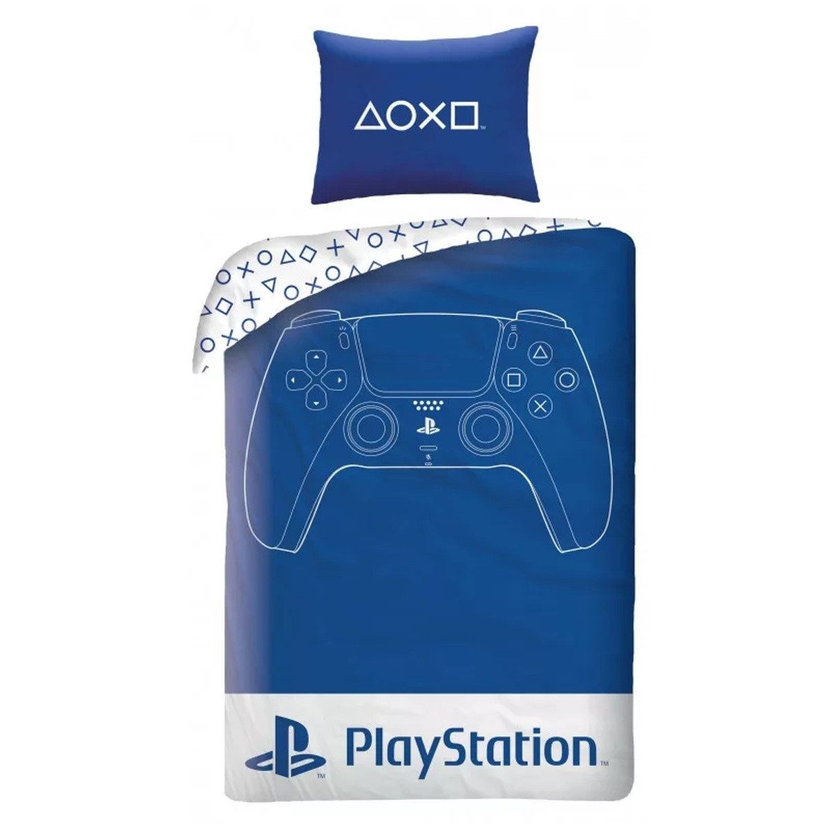 Playstation Kinderbettwäsche PlayStation Blue Bettwäsche 140×200cm, 70x90 cm Mikrofaser