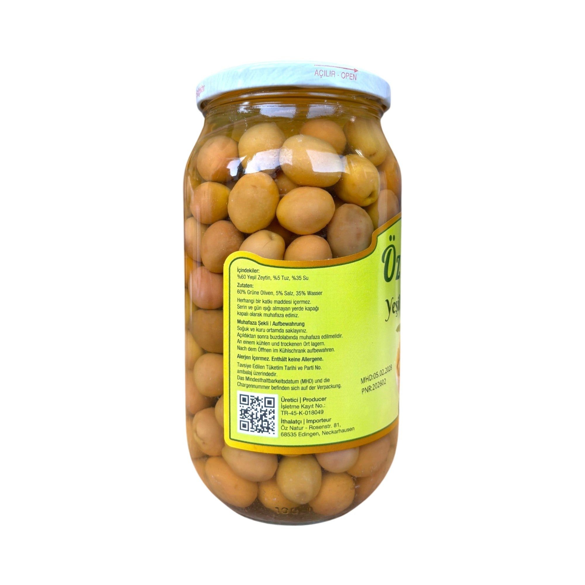 Öz Natur Antipasti, Grüne Oliven (Ayvalik) 900g